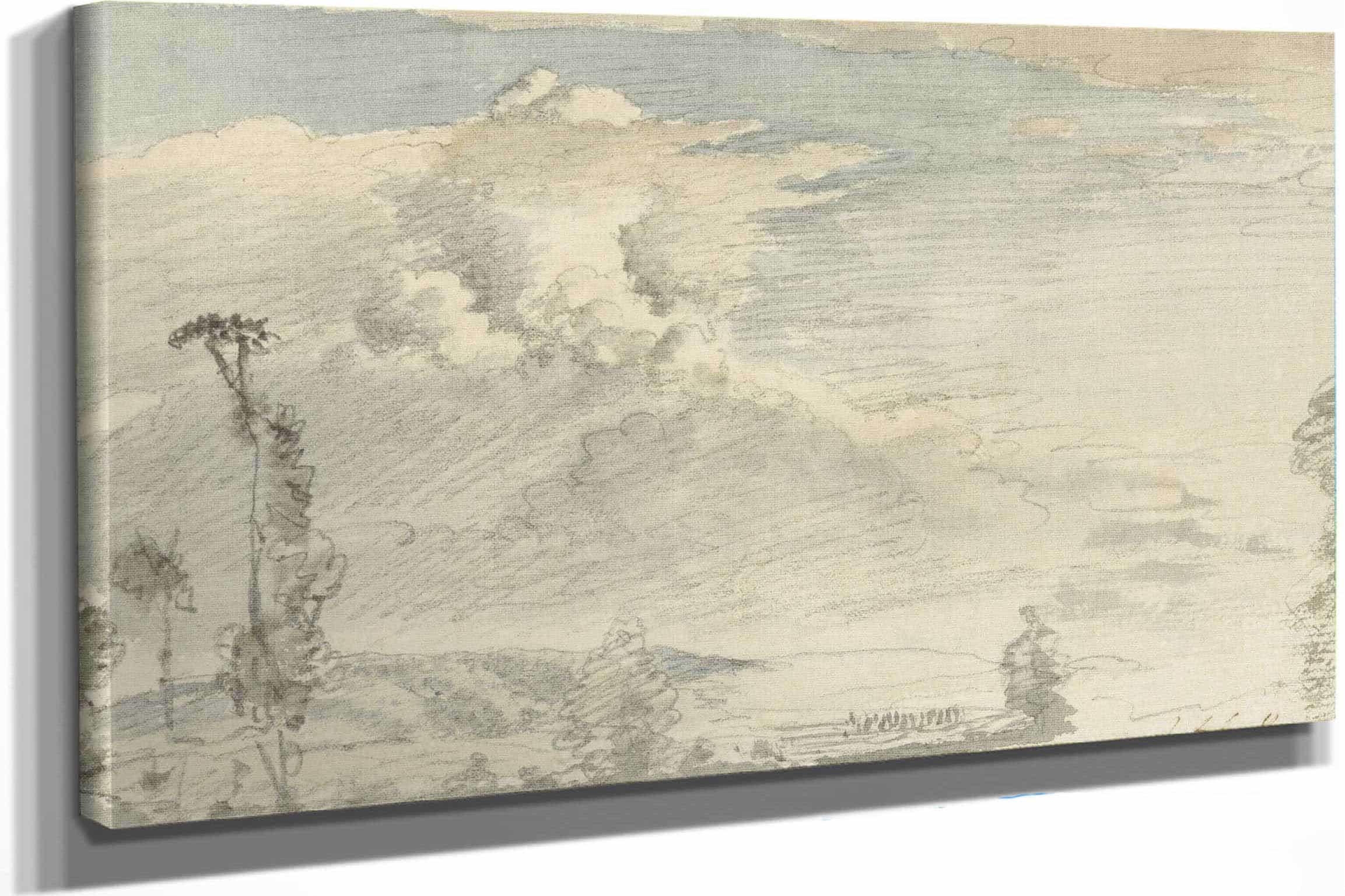 Cloudy Sky Over A Hilly Landscape by John Linnell