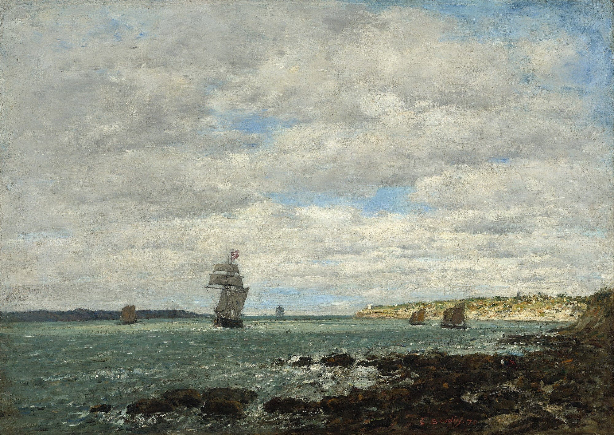 Coast Of Brittany by Eugene Boudin - Image 2