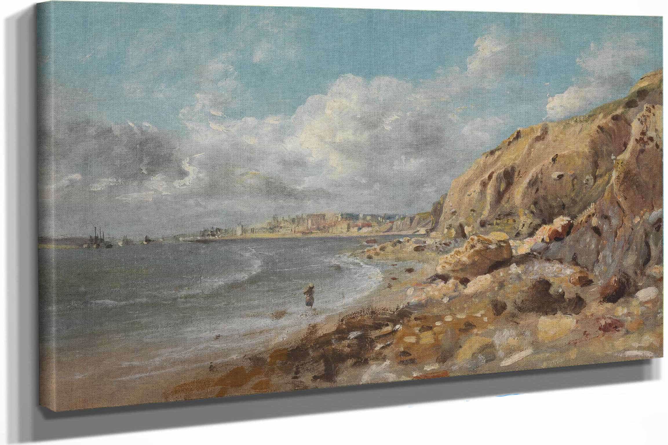 Coast Scene At Cullercoats Near Whitley Bay by John Linnell