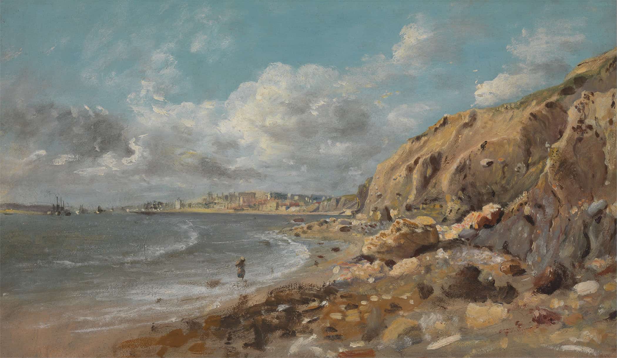 Coast Scene At Cullercoats Near Whitley Bay by John Linnell - Image 2