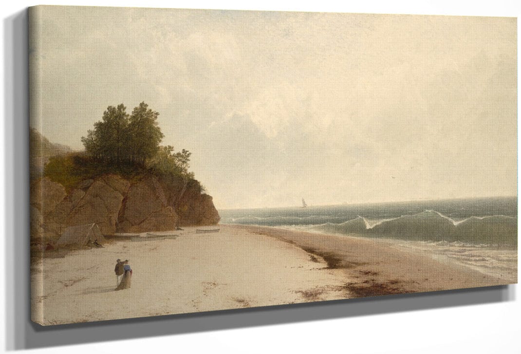 Coast Scene With Figures (Beverly Shore) By John Frederick Kensett