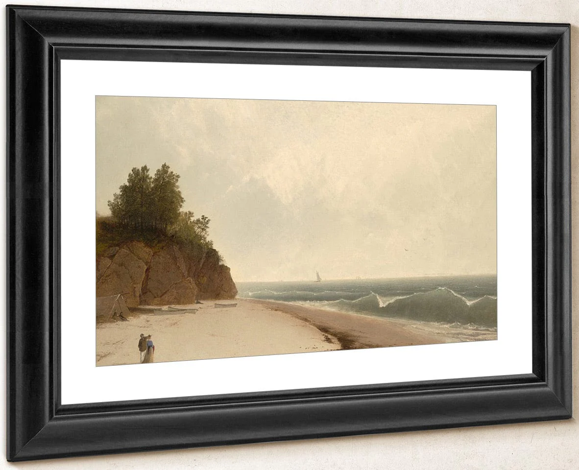 Coast Scene With Figures (Beverly Shore) By John Frederick Kensett - Image 2
