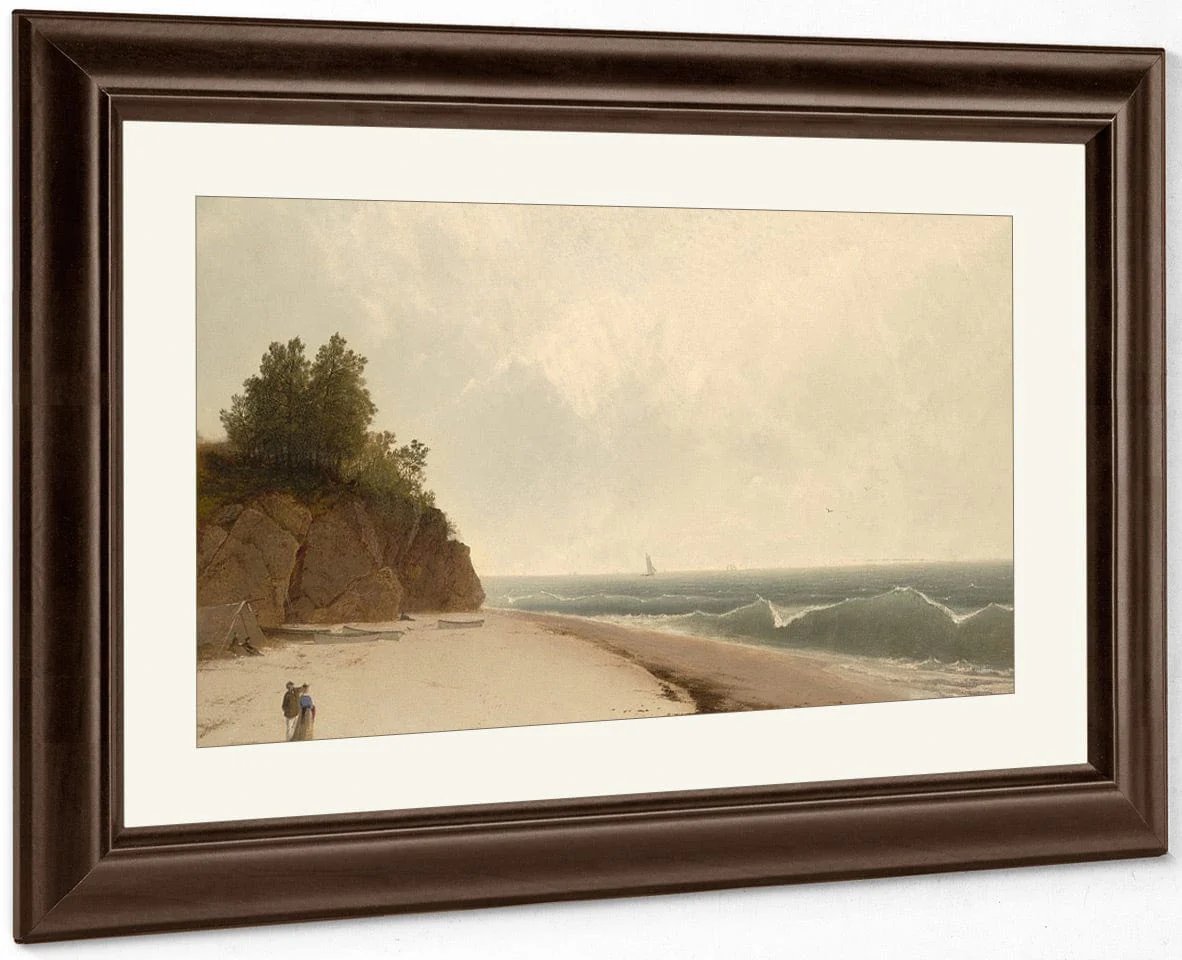 Coast Scene With Figures (Beverly Shore) By John Frederick Kensett - Image 3