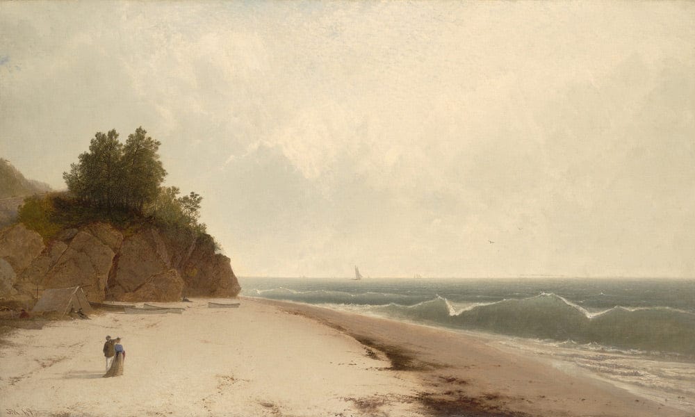 Coast Scene With Figures (Beverly Shore) By John Frederick Kensett - Image 5