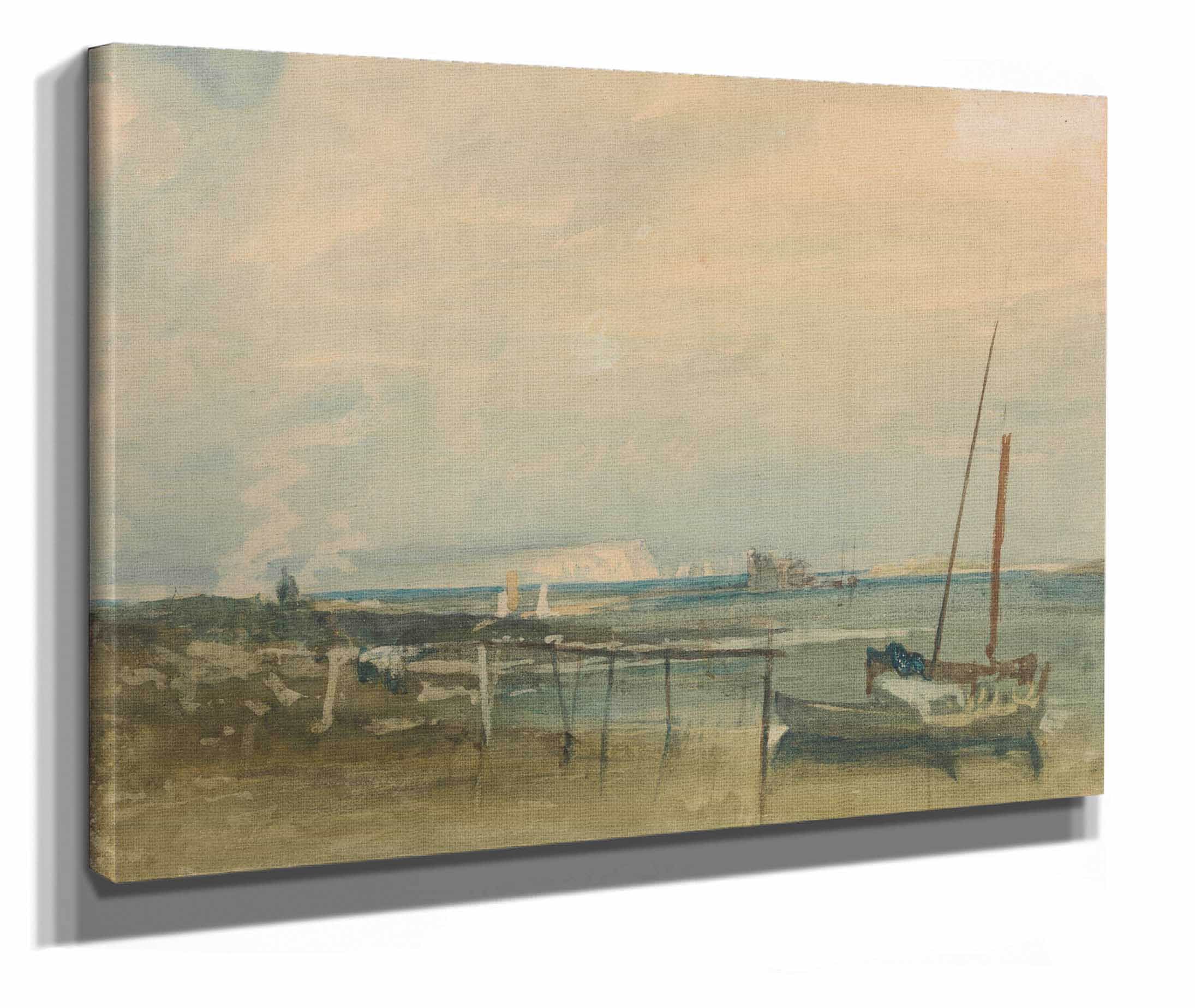 Coast Scene With White Cliffs And Boats On Shore by Joseph Mallord William Turner - Image 2