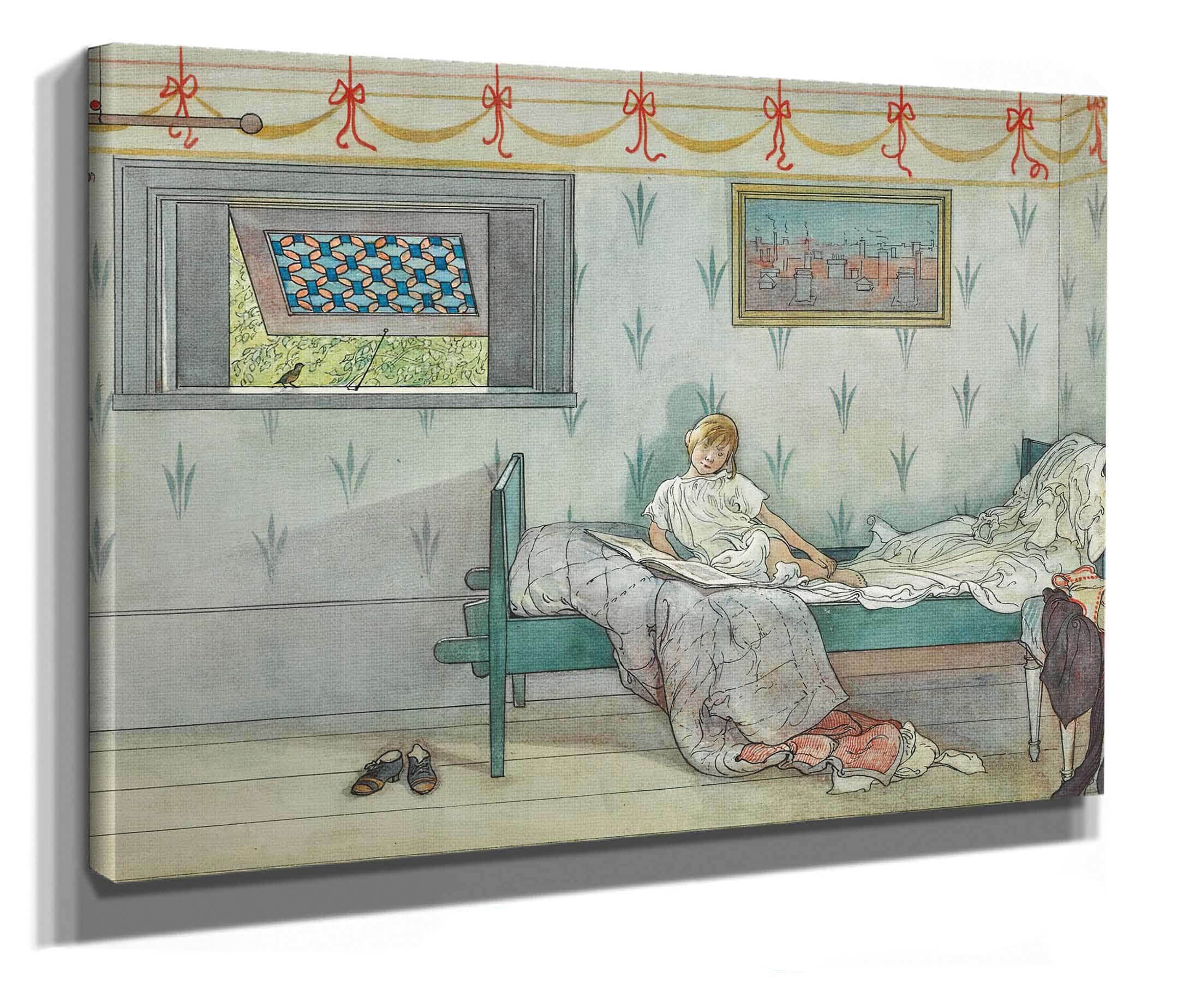 Cock A Doodle Do Its Seven Oclock by Carl Larsson - Image 2