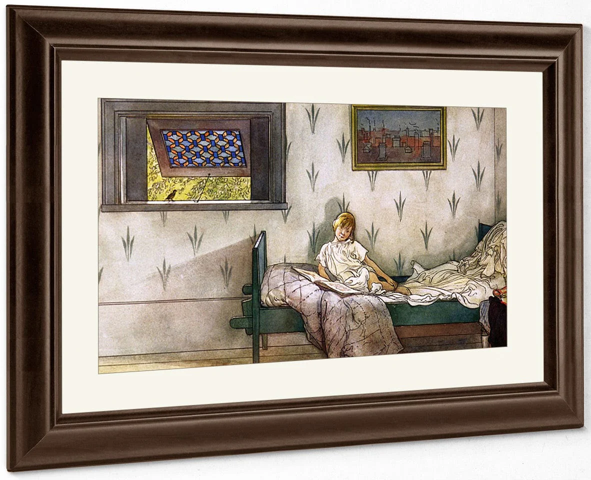 Cock A Doodle Doo, It's Seven O'clock! By Carl Larsson - Image 3