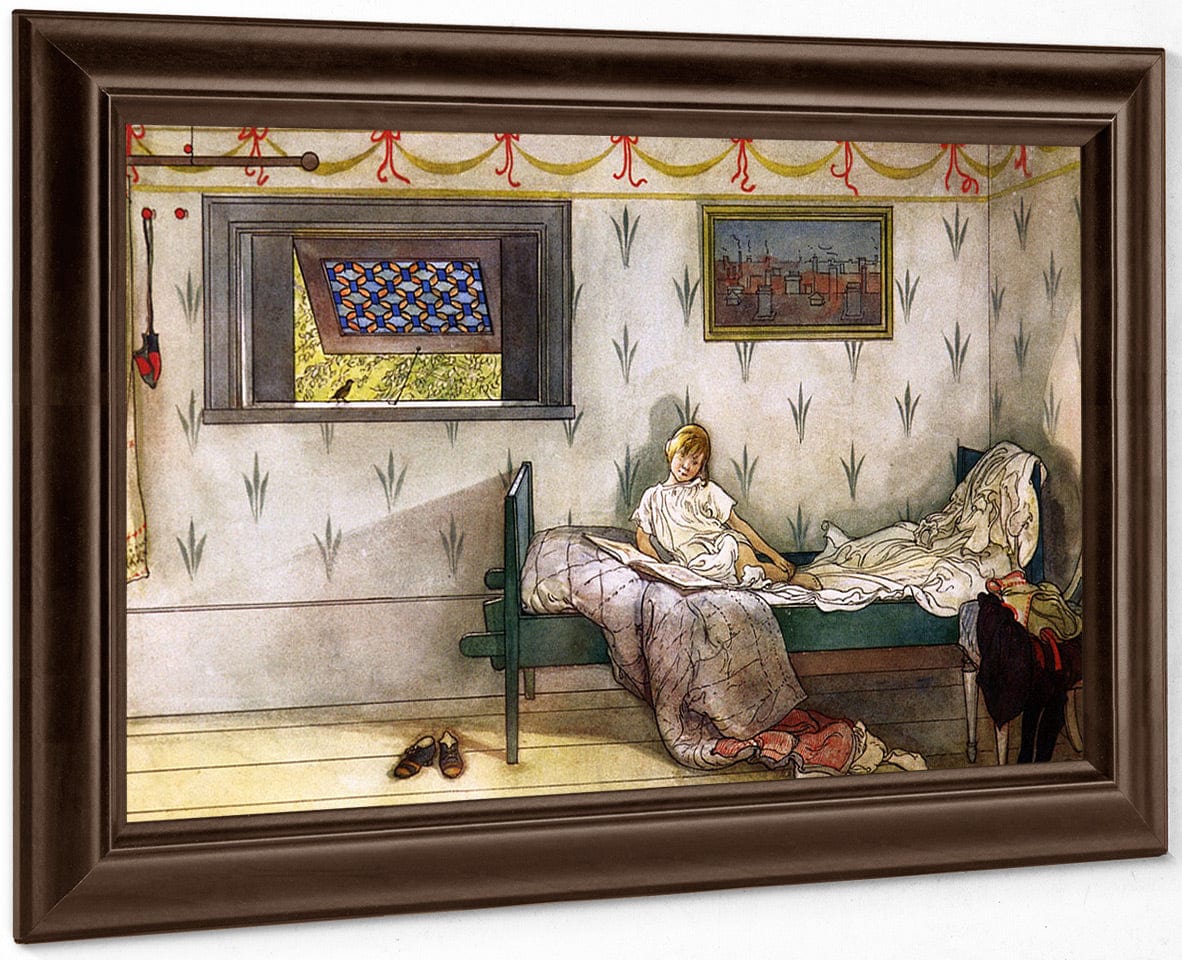 Cock A Doodle Doo, It's Seven O'clock! By Carl Larsson - Image 4