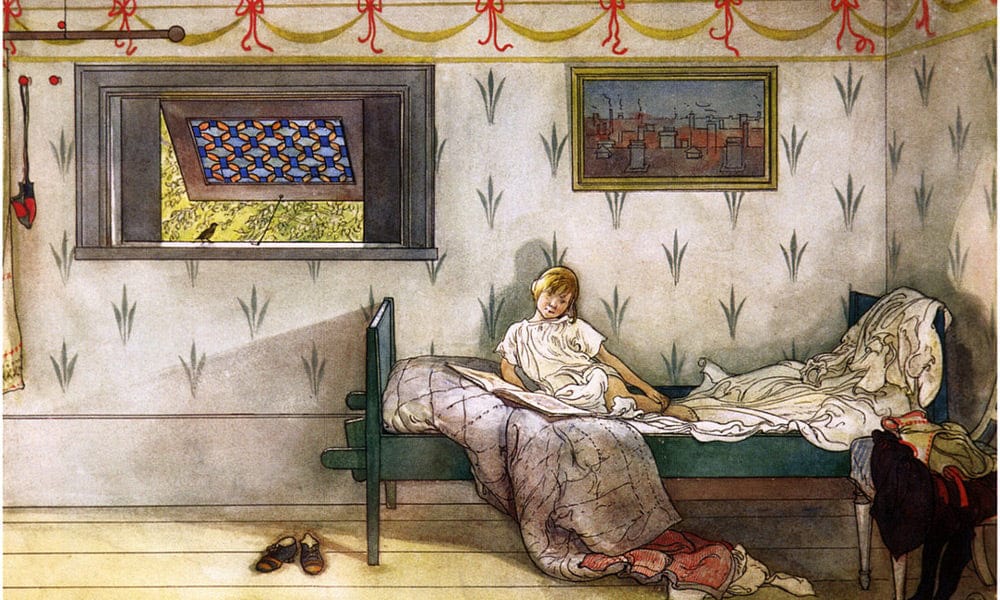 Cock A Doodle Doo, It's Seven O'clock! By Carl Larsson - Image 5