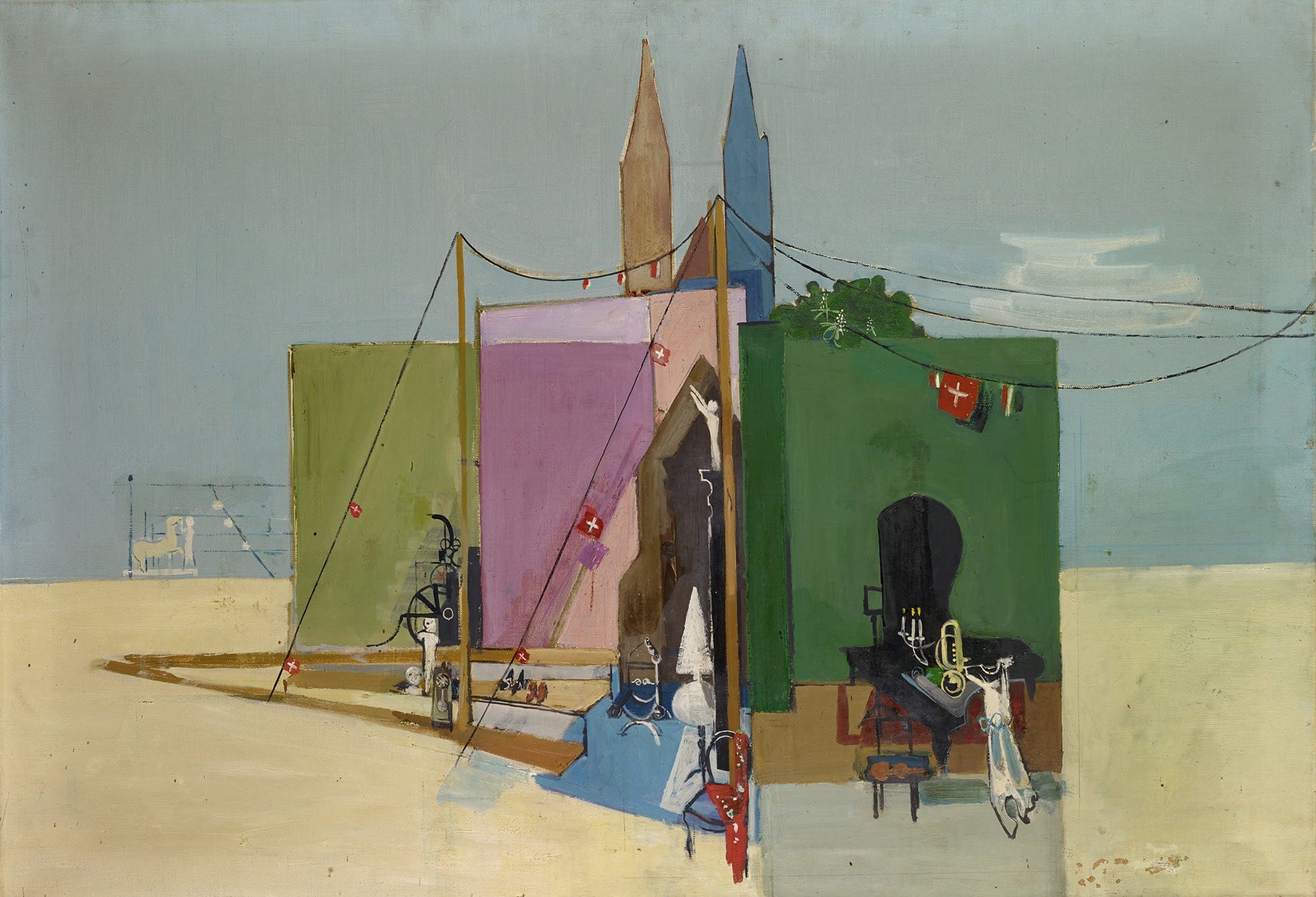 Coherences Study For Wallpainting by Walter Kurt Wiemken