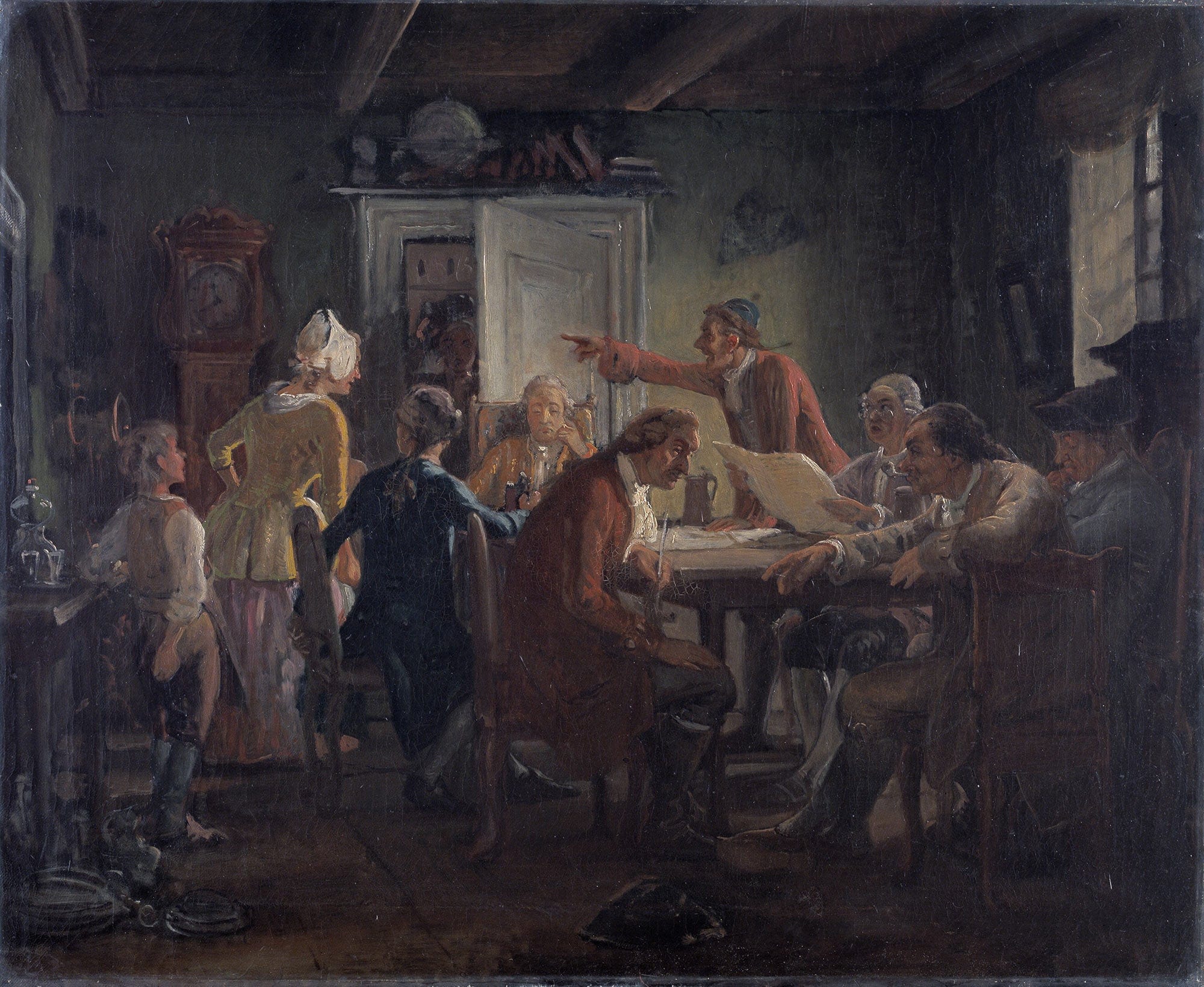 Collegium Politicum From Ludvig Holbergs The Political Tinker Act I Scene by Wilhelm Marstrand