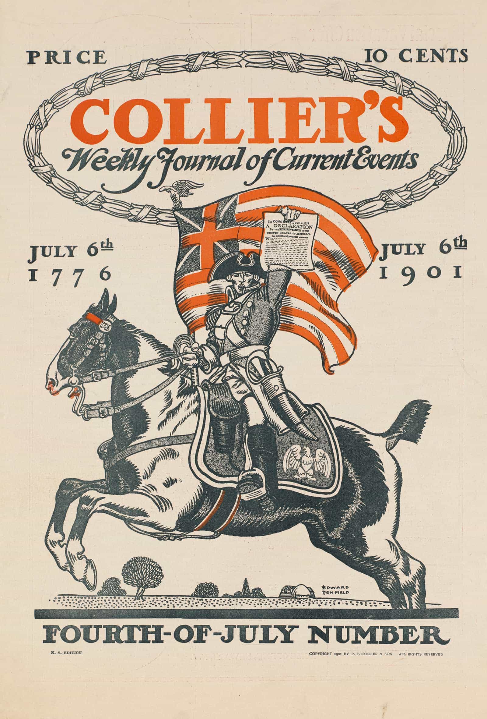 Colliers Weekly Journal Of Current Events Fourth Of July Number by Edward Penfield