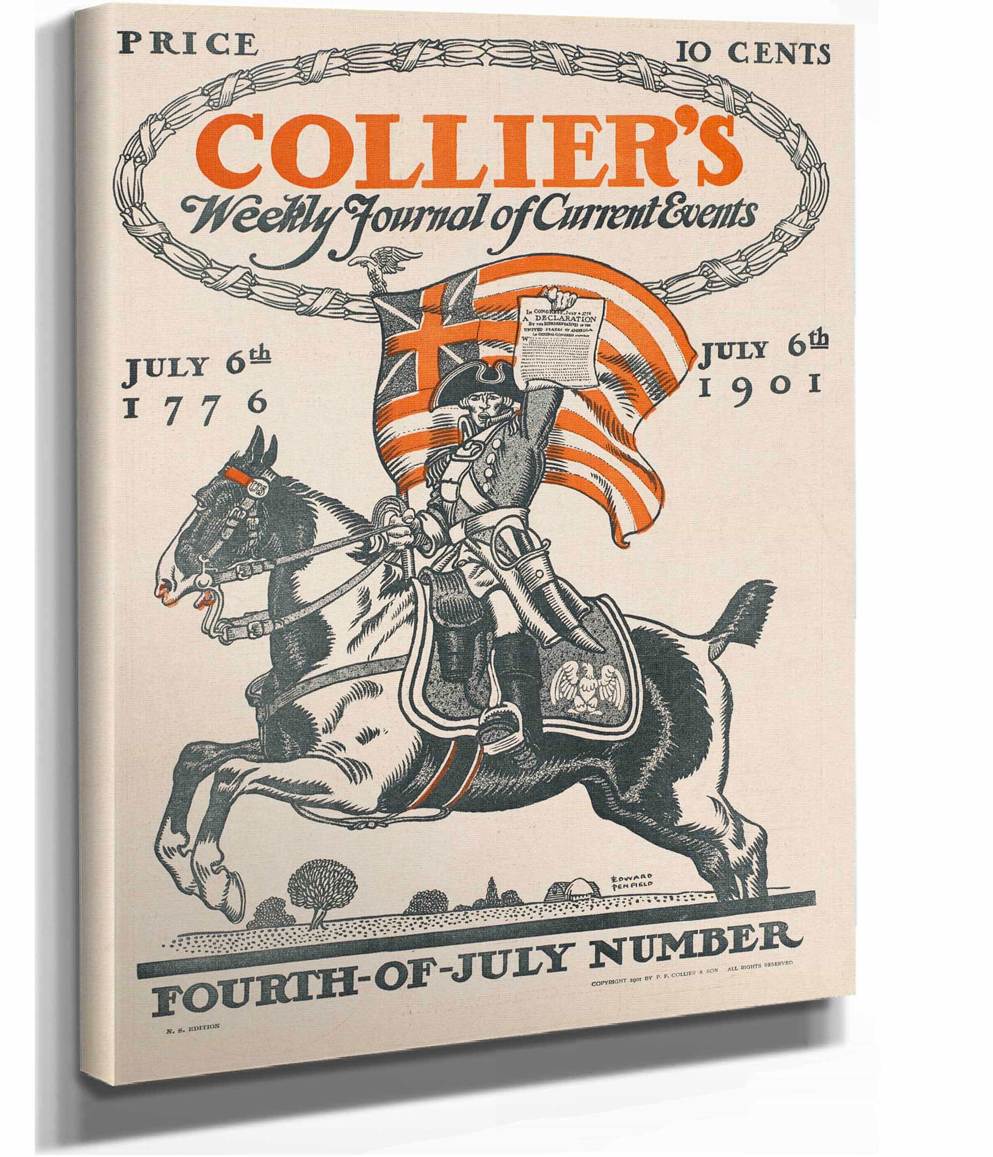 Colliers Weekly Journal Of Current Events Fourth Of July Number by Edward Penfield - Image 2