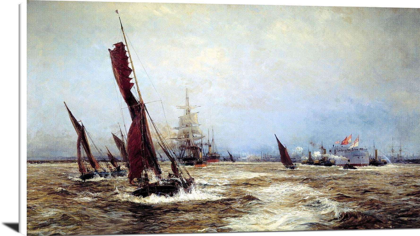 Commerce And Sea Power Painting William Lionel Wyllie Canvas Art