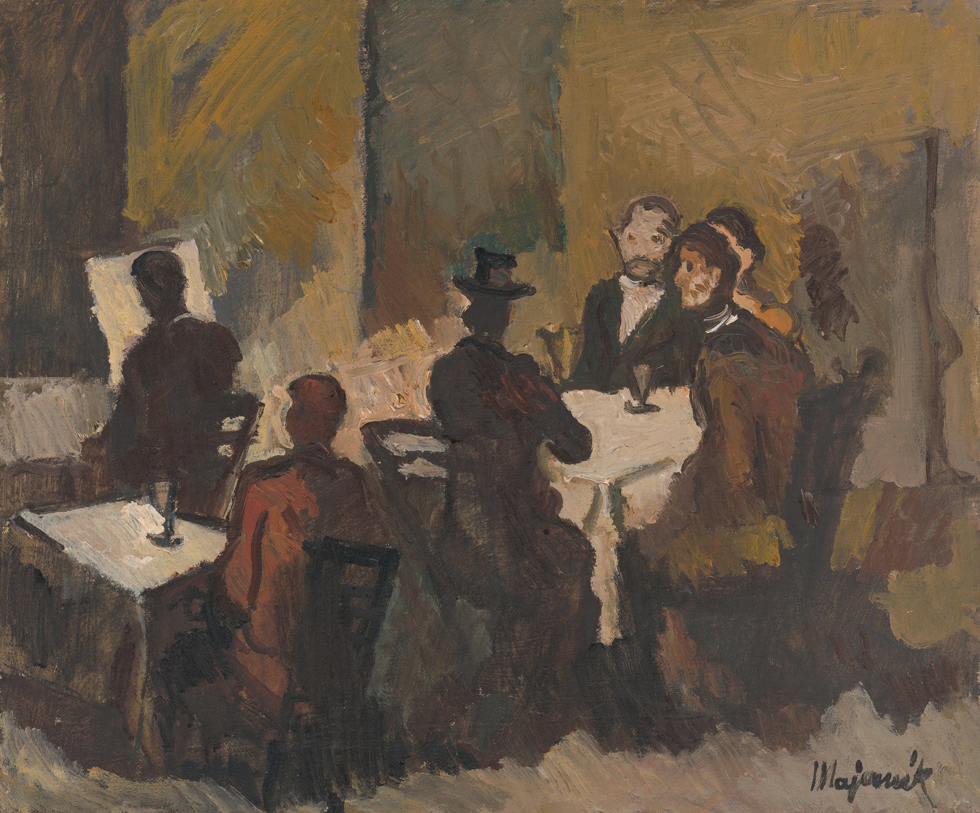 Company In A Coffee Shop by Cyprian Majernik