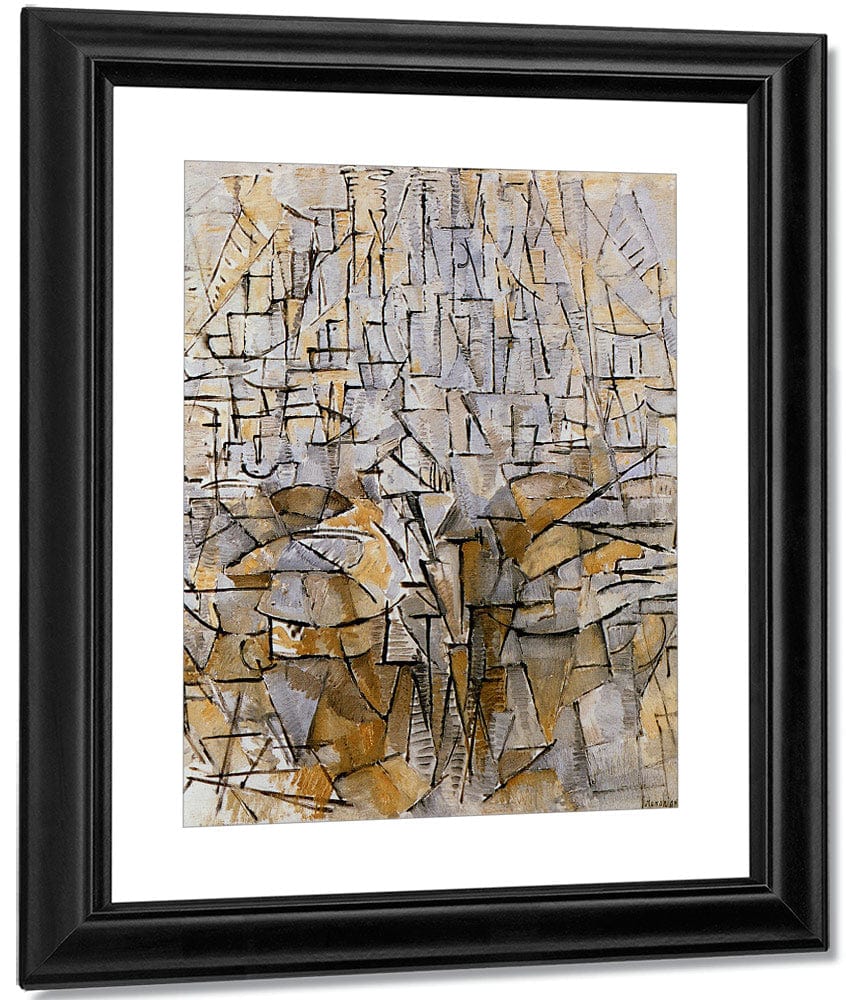 Composition No 3 1912 1913 Oil On Canvas 950X800Mm Haags Gemeentenmuseum Hague By Piet Mondrian - Image 3