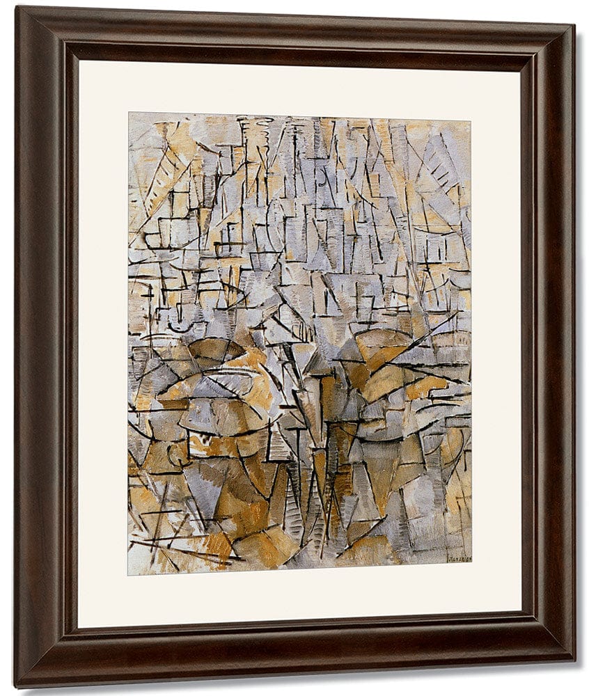 Composition No 3 1912 1913 Oil On Canvas 950X800Mm Haags Gemeentenmuseum Hague By Piet Mondrian - Image 4