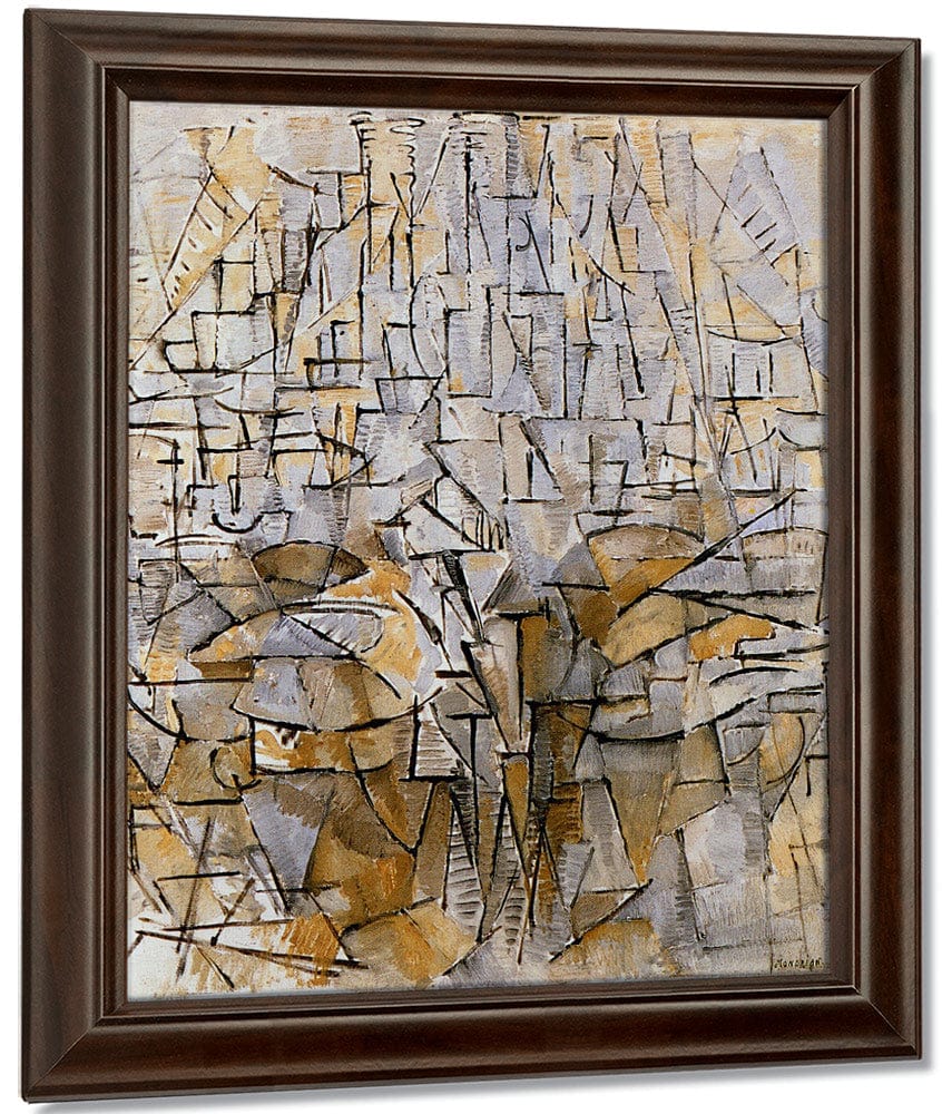 Composition No 3 1912 1913 Oil On Canvas 950X800Mm Haags Gemeentenmuseum Hague By Piet Mondrian - Image 5