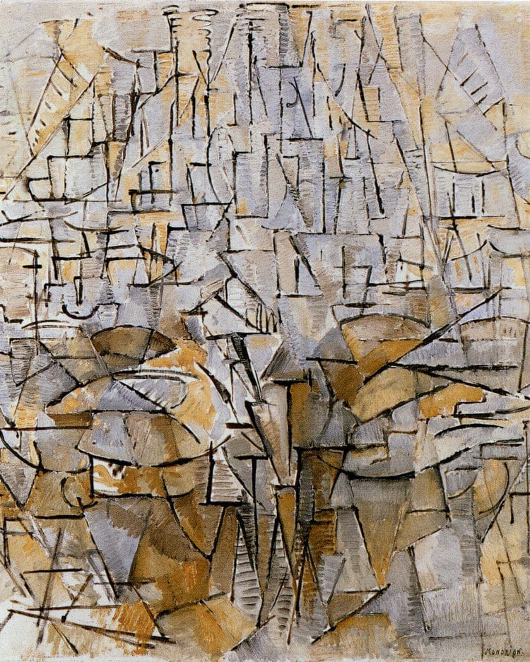 Composition No 3 1912 1913 Oil On Canvas 950X800Mm Haags Gemeentenmuseum Hague By Piet Mondrian - Image 6