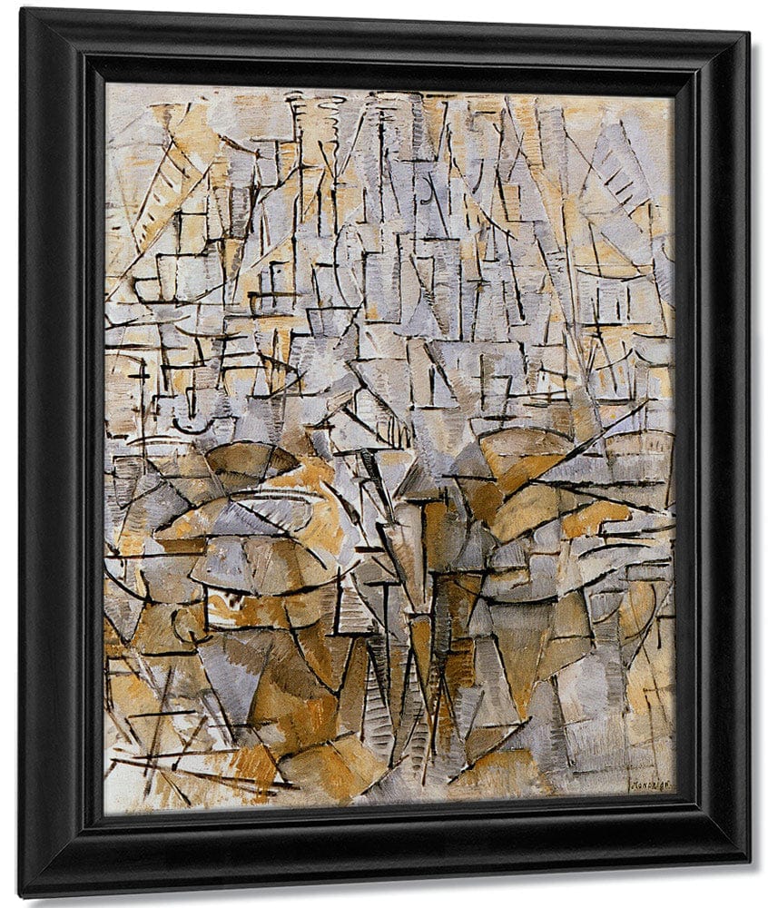 Composition No 3 1912 1913 Oil On Canvas 950X800Mm Haags Gemeentenmuseum Hague By Piet Mondrian - Image 7