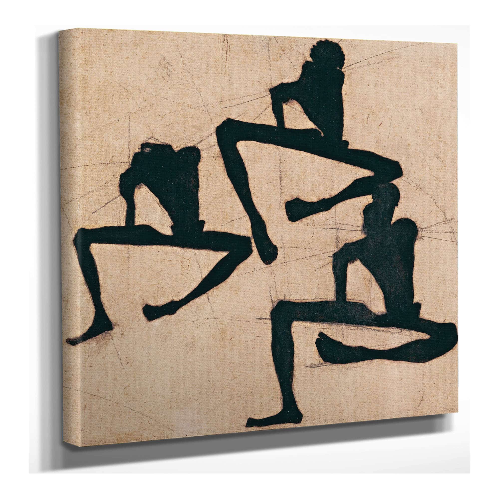 Composition With Three Male Nudes by Egon Schiele