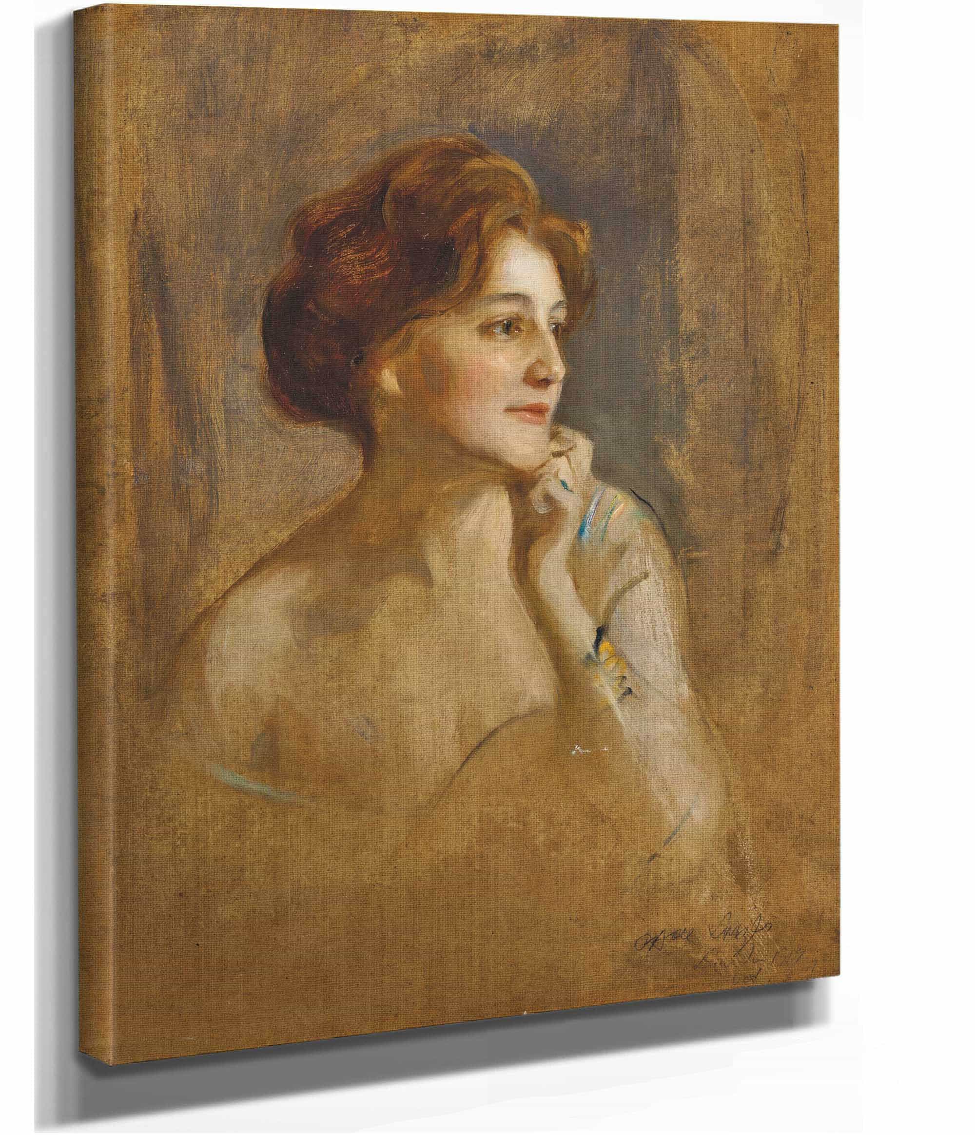 Comtesse Robert De Pourtales Nee Marie Elisabeth Van Rijck by Philip Alexius De Laszlo - Image 2