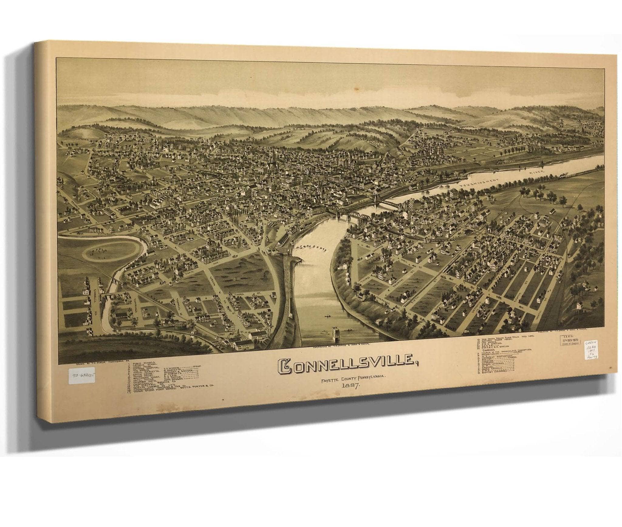 Connellsville Fayette County Pennsylvania 1897 State Of Connecticut