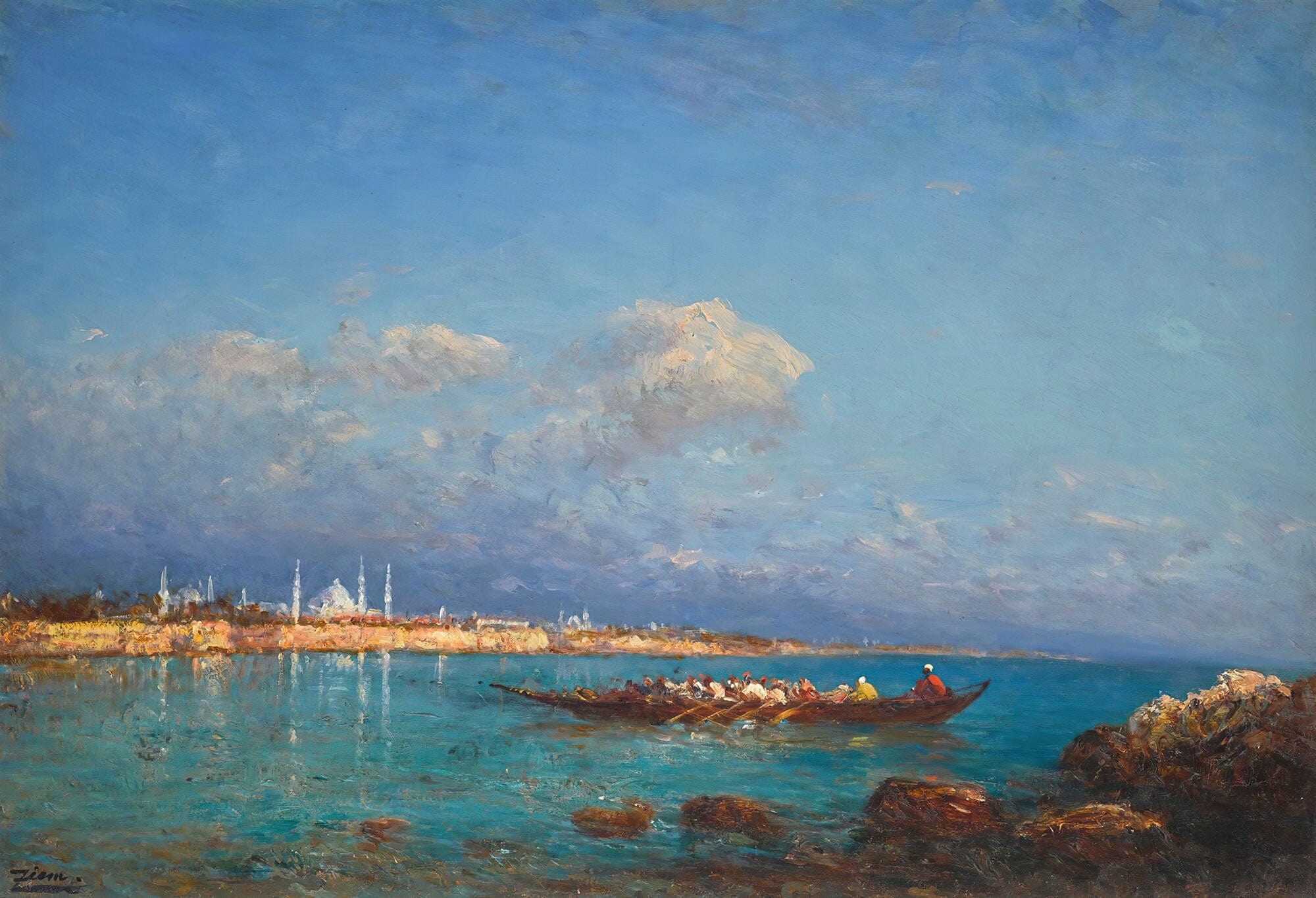 Constantinople From The Sea Of Marmara by Felix Ziem - Image 2