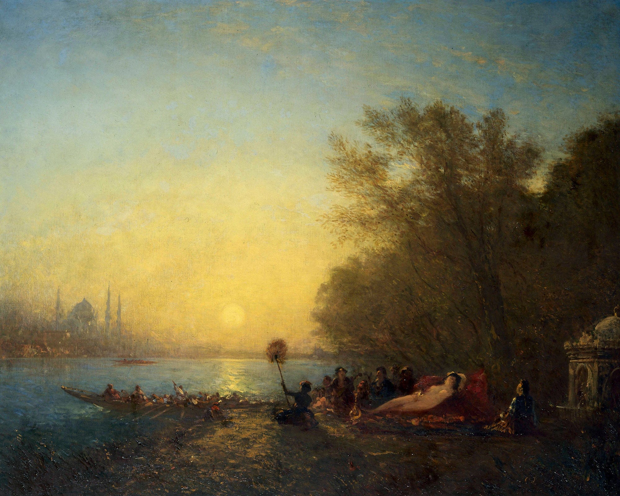 Constantinople Le Repos De La Sultane by Felix Ziem - Image 2