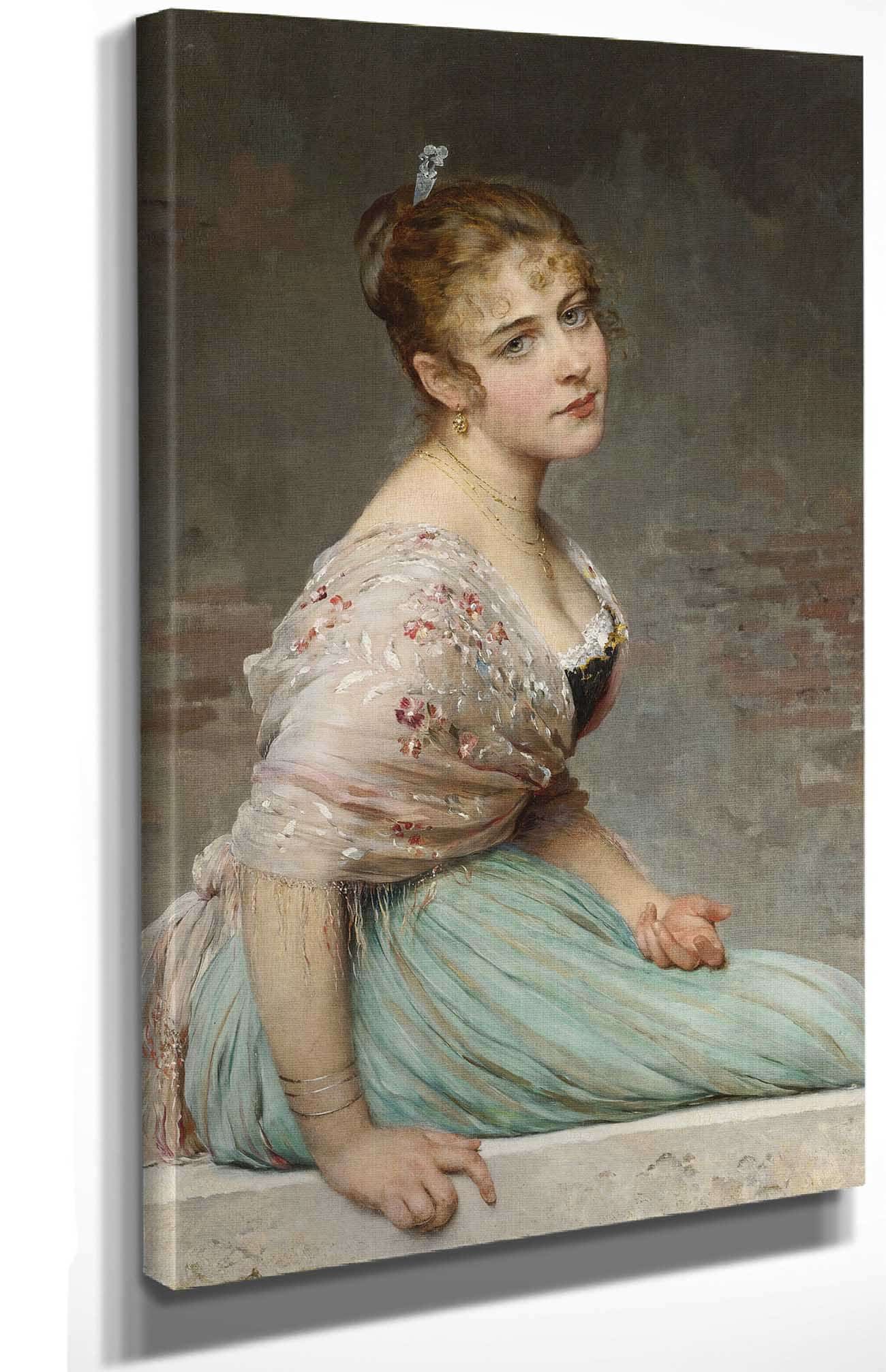 Contemplation by Eugen Von Blaas - Image 4