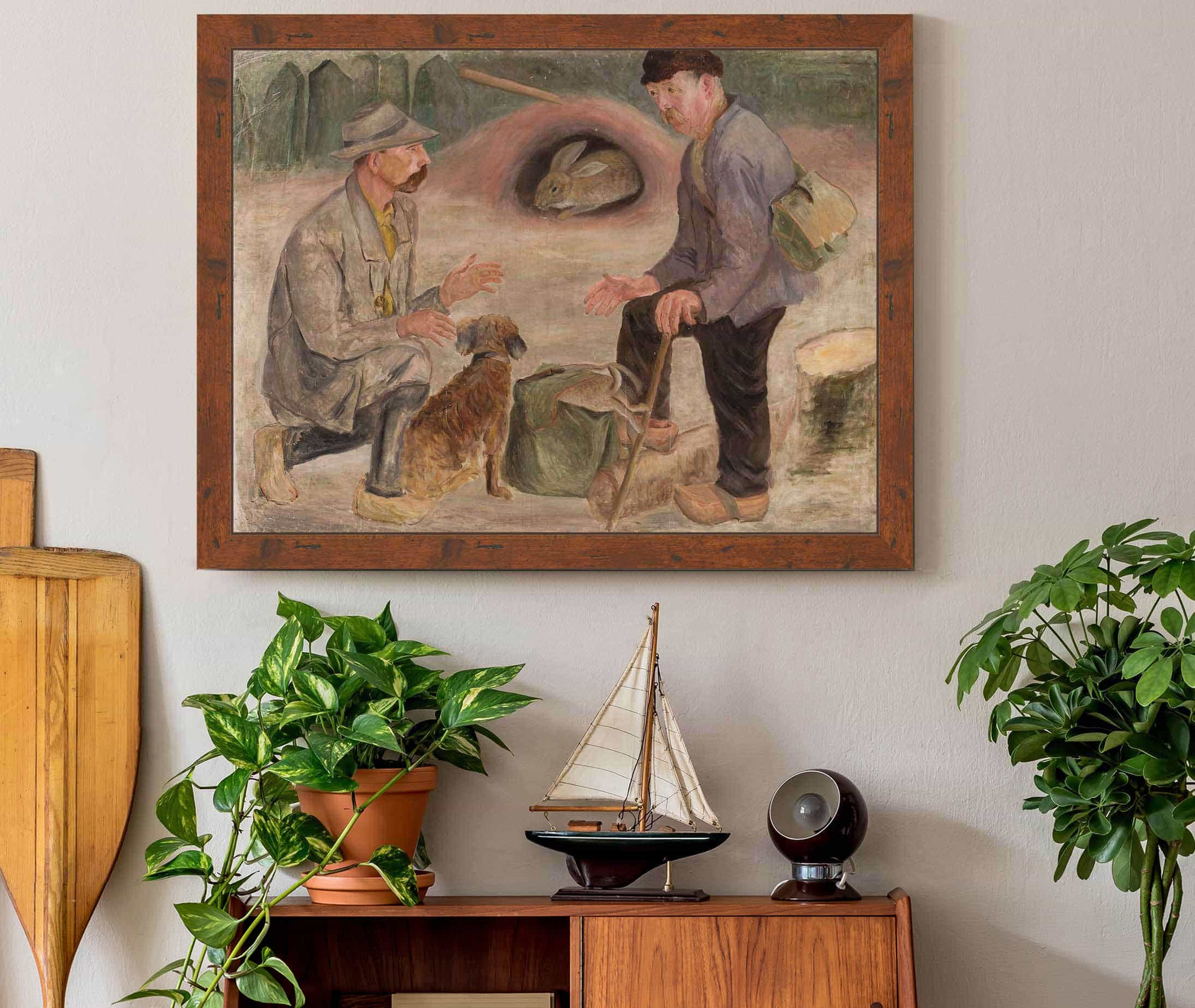 Conversation With A Hunter by Tadeusz Makowski - Image 3