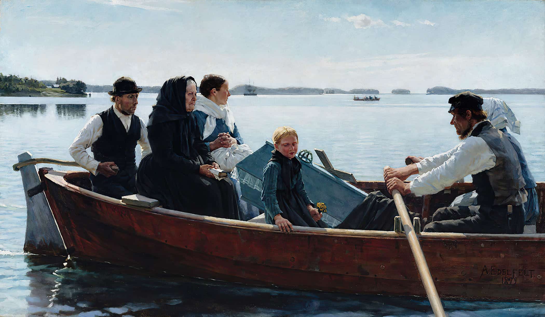 Conveying The Childs Coffin A Childs Funeral By Albert Edelfelt - Image 2