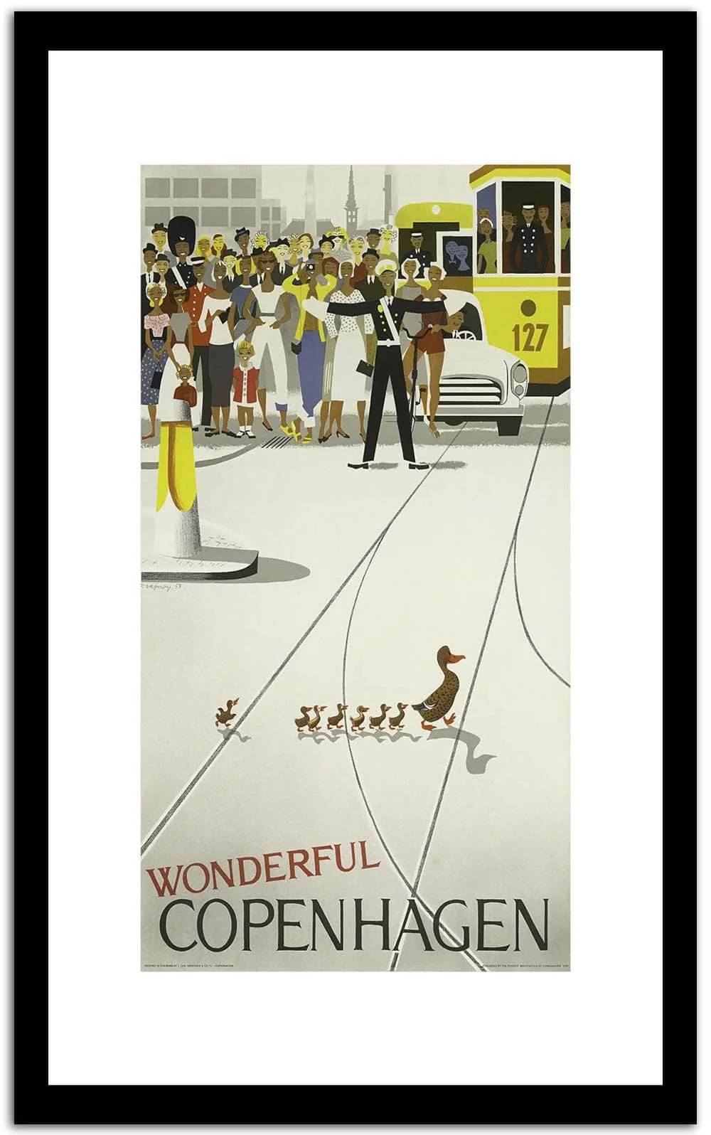 Copenhagen  Vintage Posterb