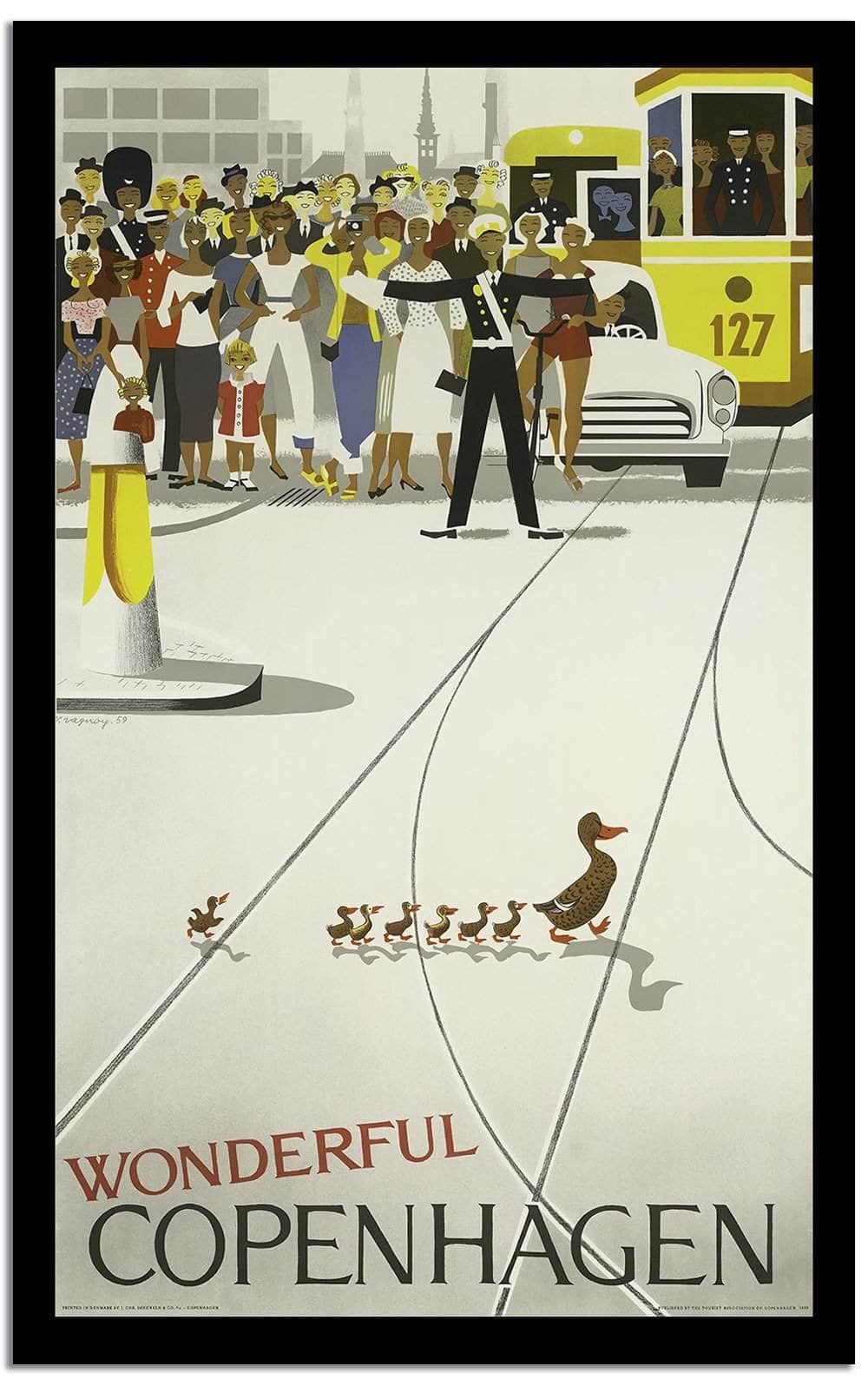 Copenhagen  Vintage Posterb - Image 2