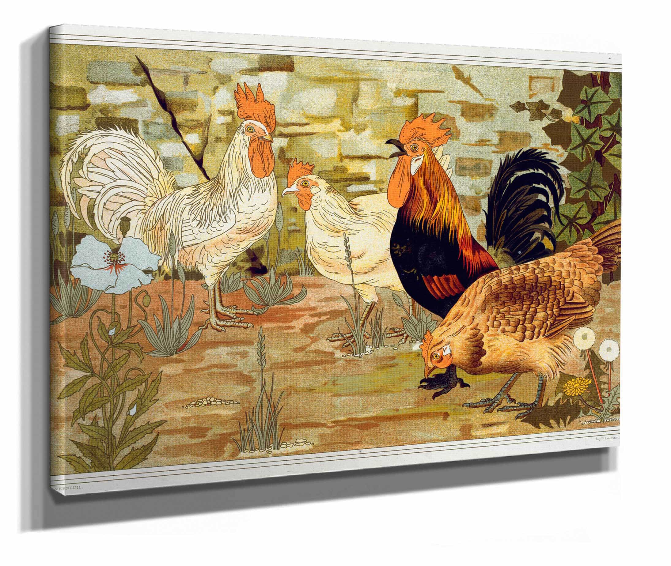 Coqs Et Poules by Maurice Pillard Verneuil - Image 2