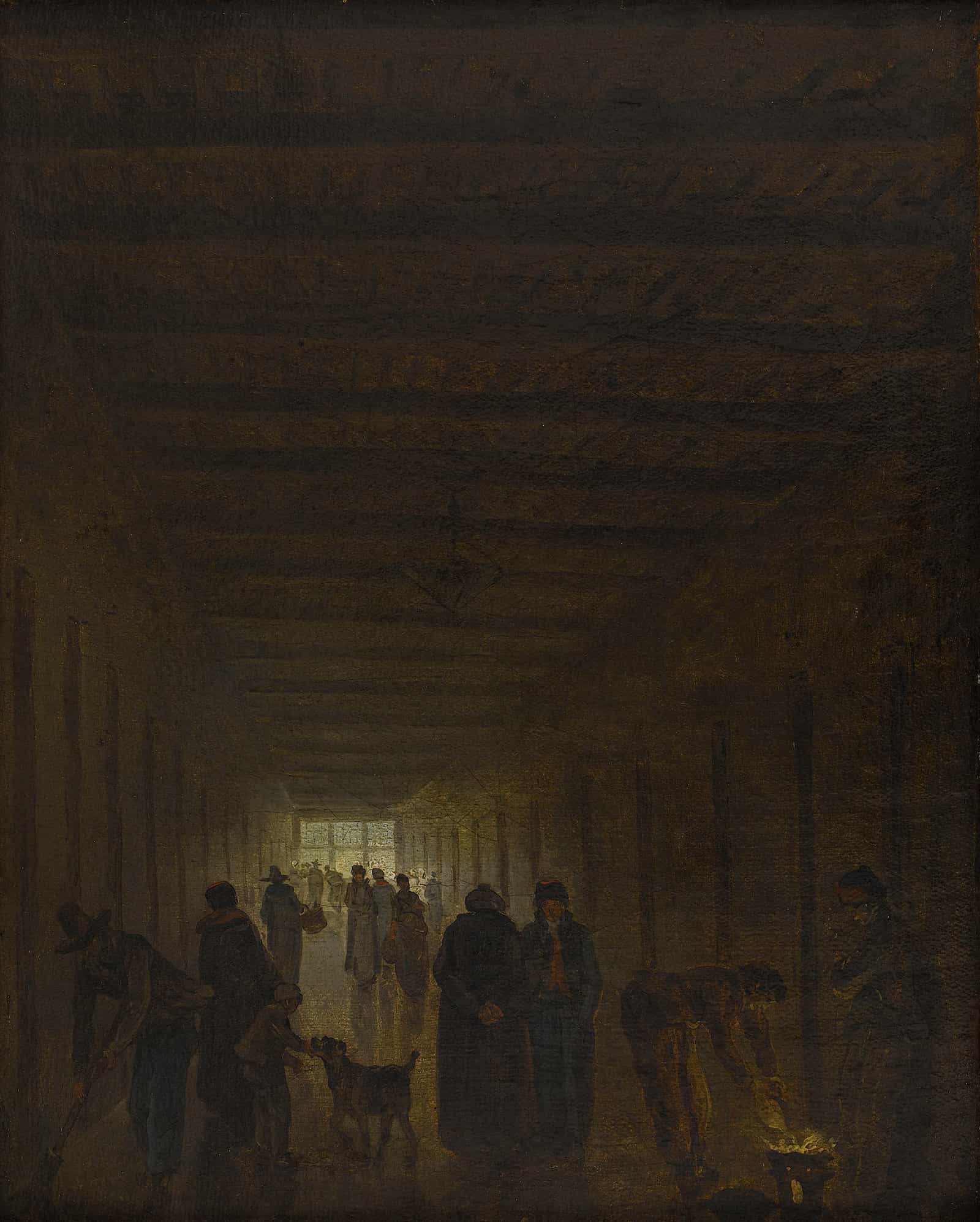 Corridor De La Prison Saint Lazare by Hubert Robert