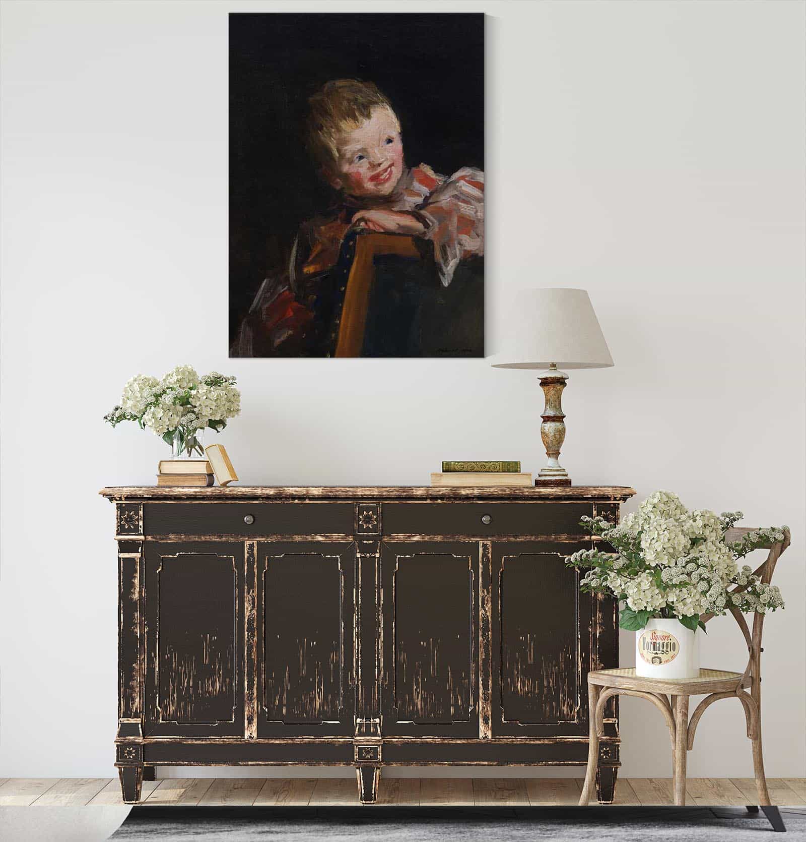 Cory Cori Looking Over The Back Of A Chair by Robert Henri - Image 4