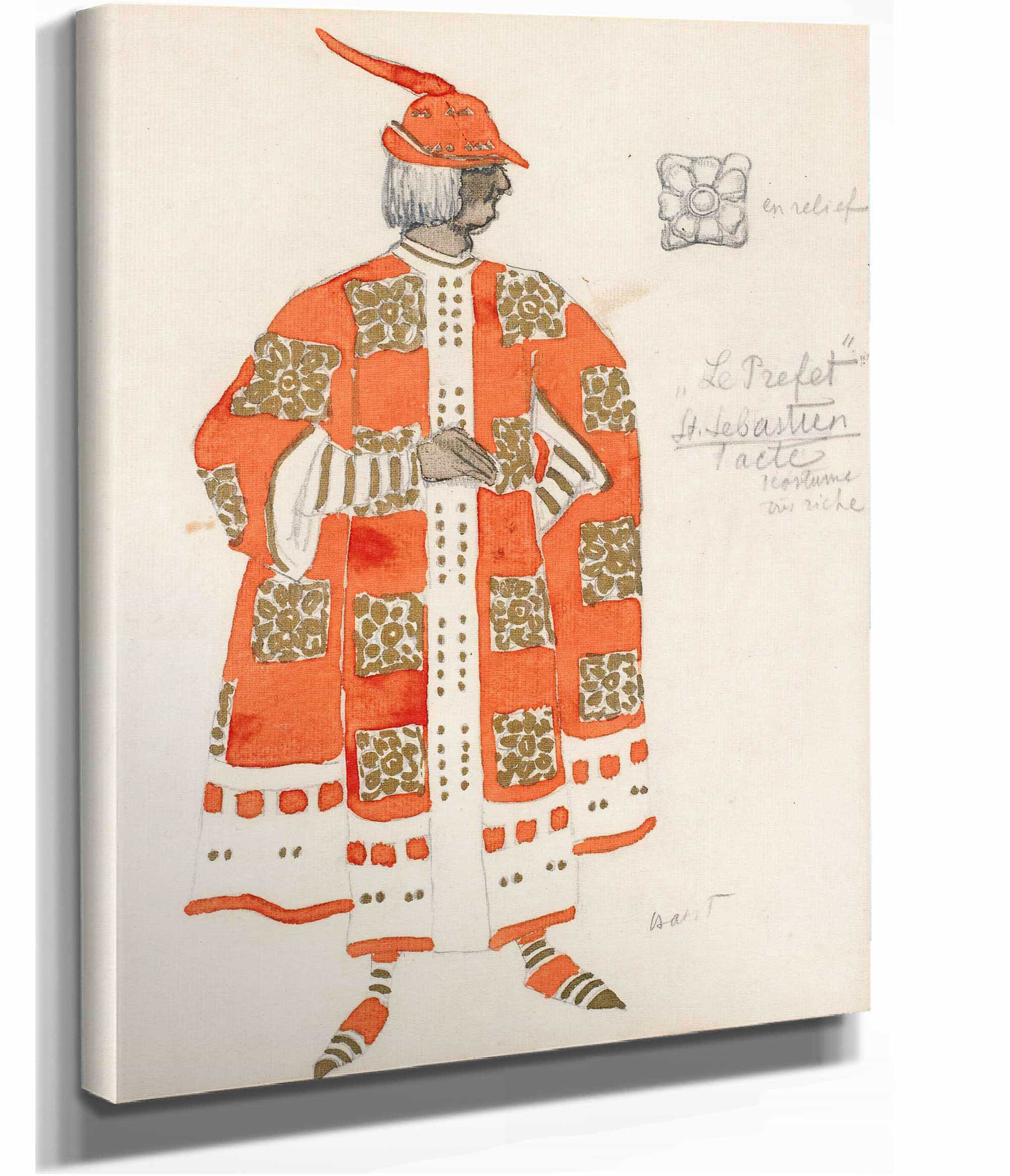 Costume Design For Act I Of The Martyrdom Of St Sebastian by Leon Bakst - Image 2