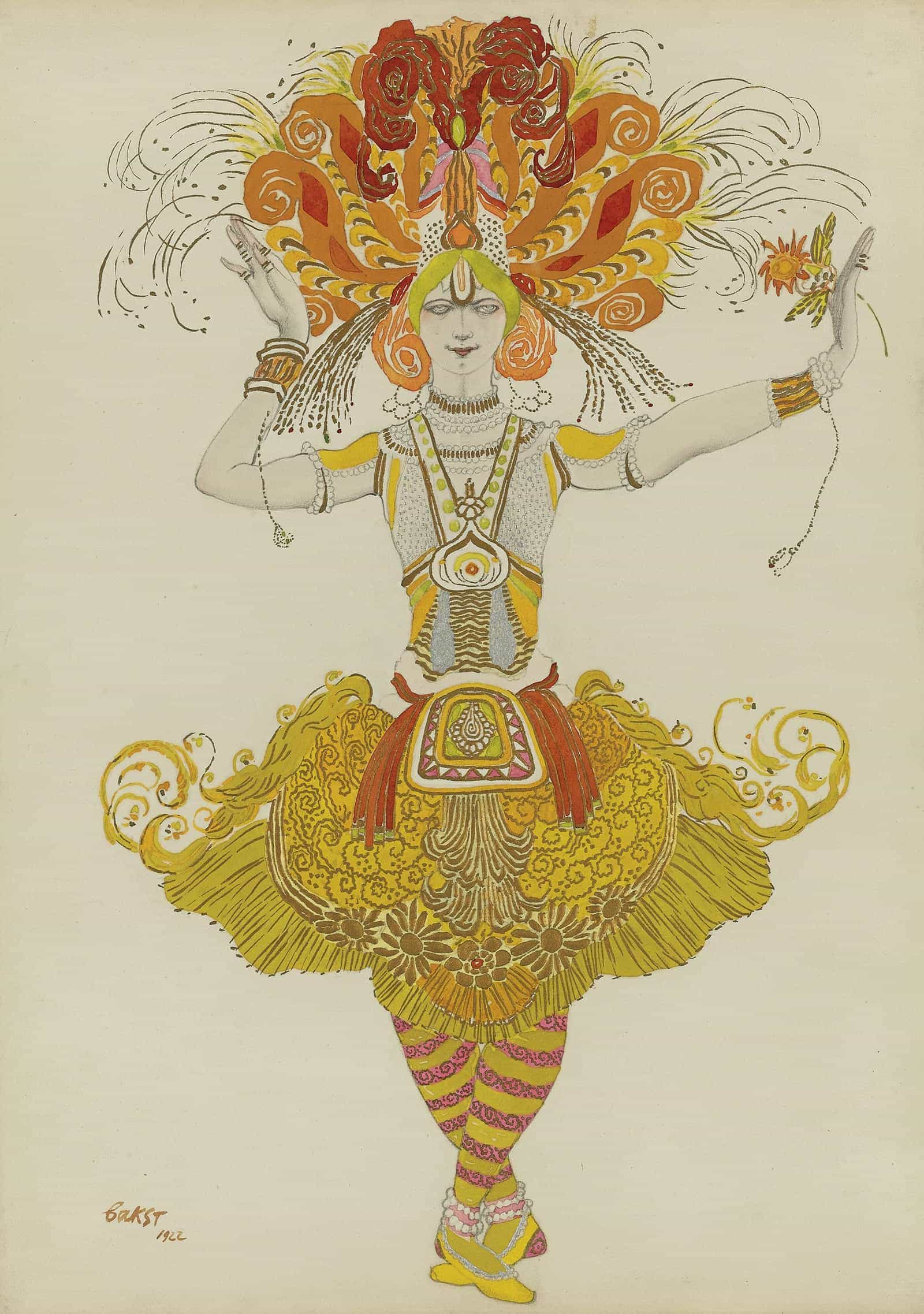 Costume Design For Firebird by Leon Bakst