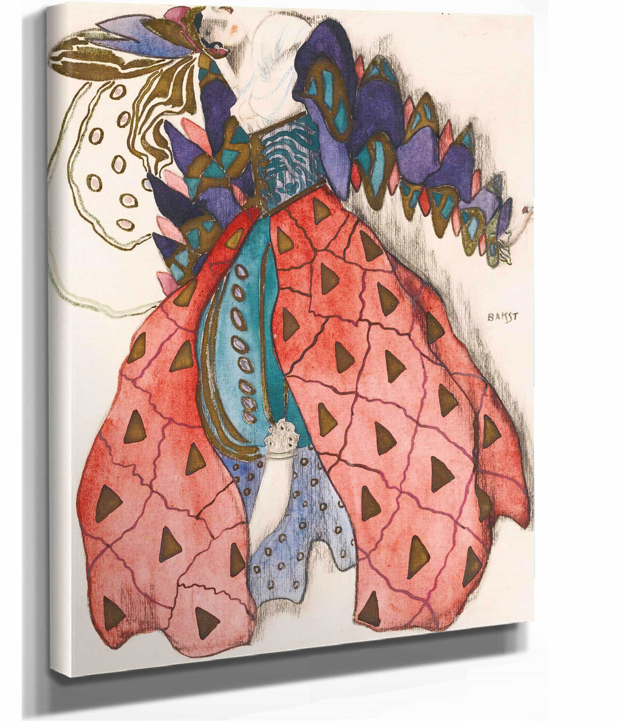 Costume Design For Potiphars Wife In The Legend Of Joseph by Leon Bakst