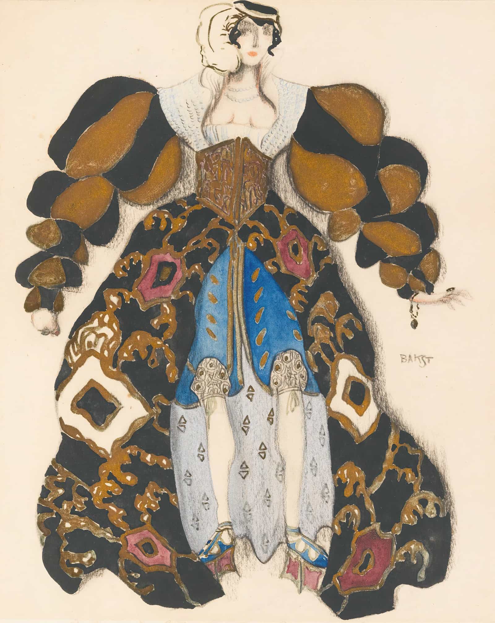 Costume Design For Potiphars Wife In The Legend Of Joseph by Leon Bakst - Image 4