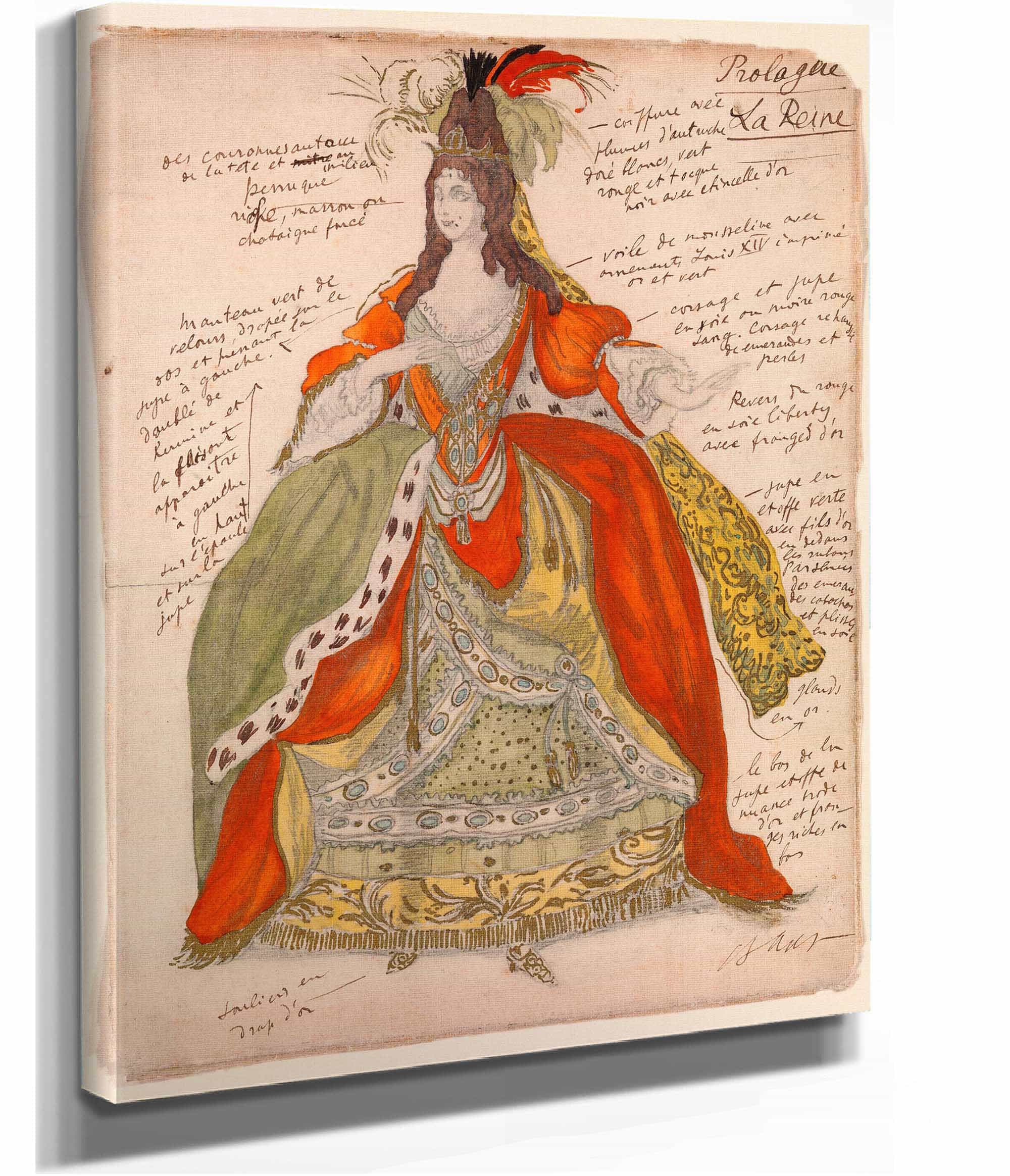 Costume Design For The Queen From Sleeping Beauty by Leon Bakst - Image 2