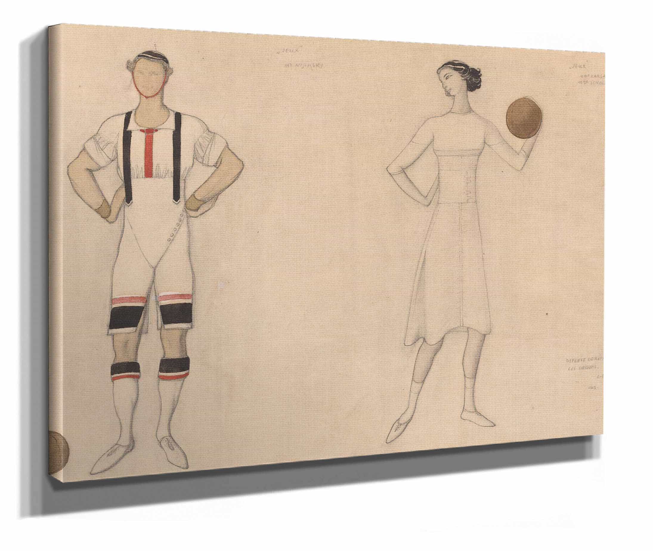 Costume Study For Jeux by Leon Bakst - Image 2
