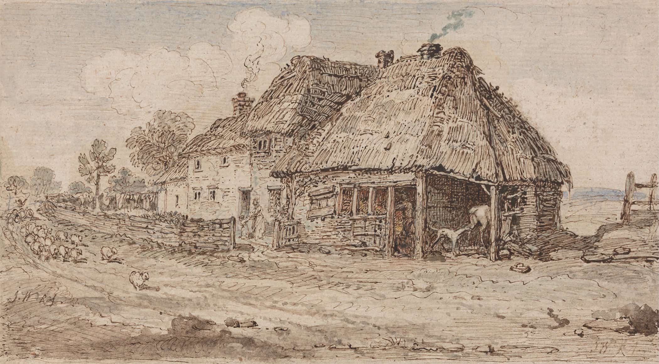 Cottage And Farm Buildings by James Ward - Image 2