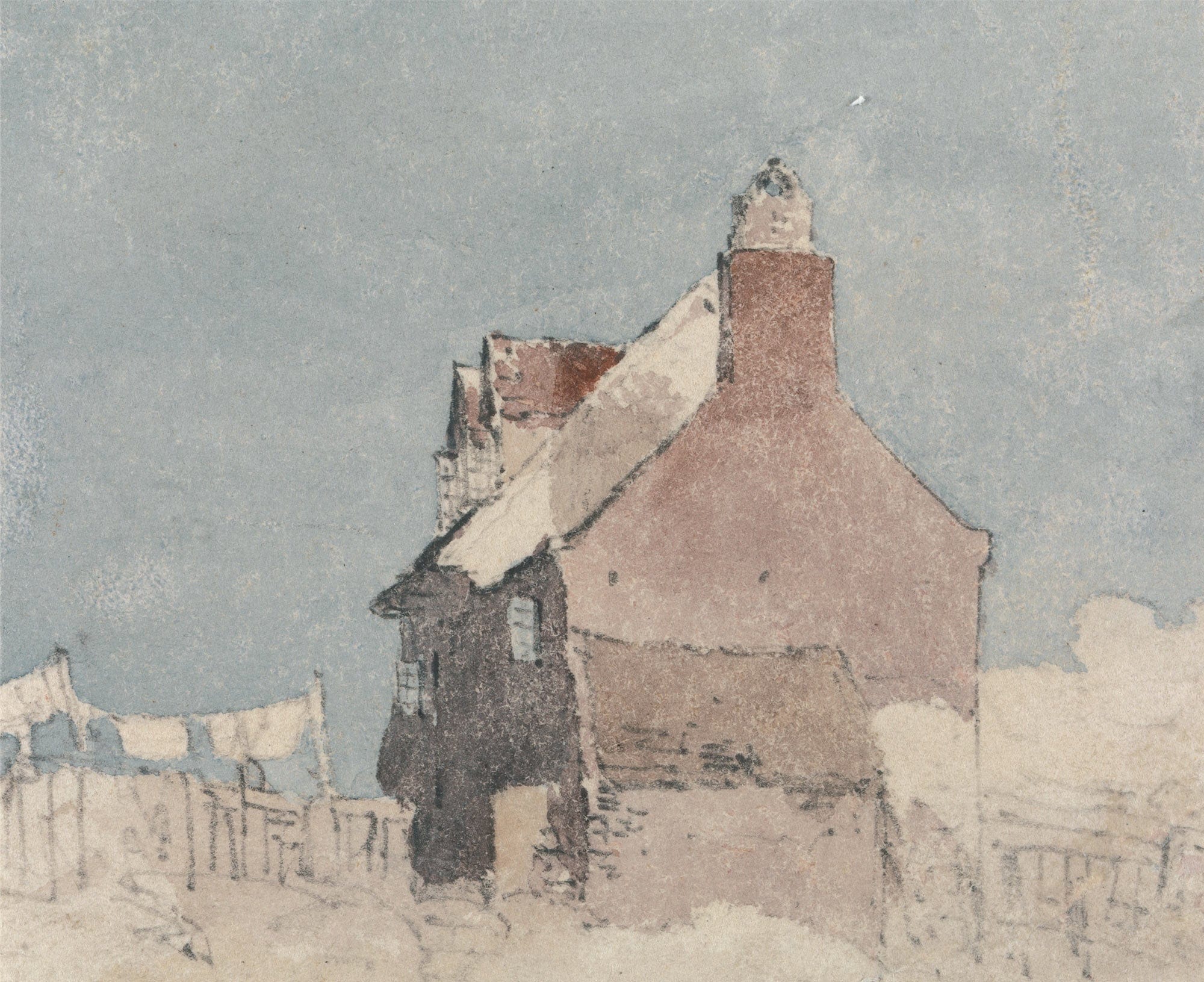 Cottage At Northfleet Kent by David Cox