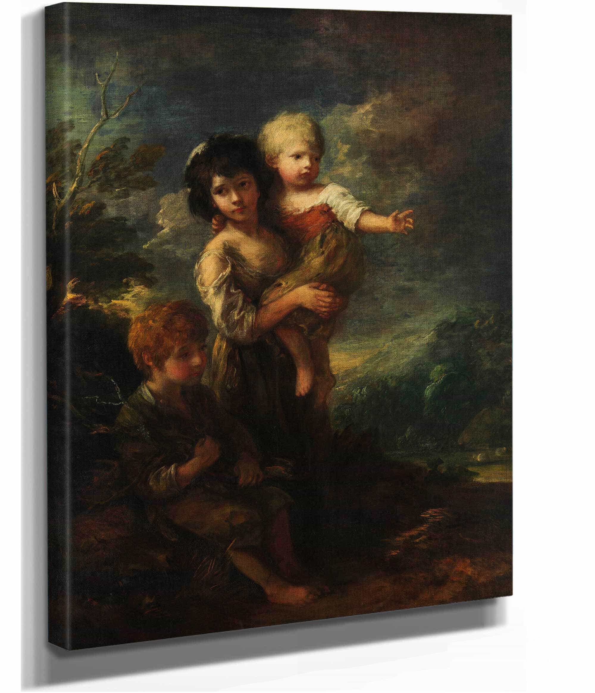 Cottage Children The Wood Gatherers by Thomas Gainsborough - Image 2