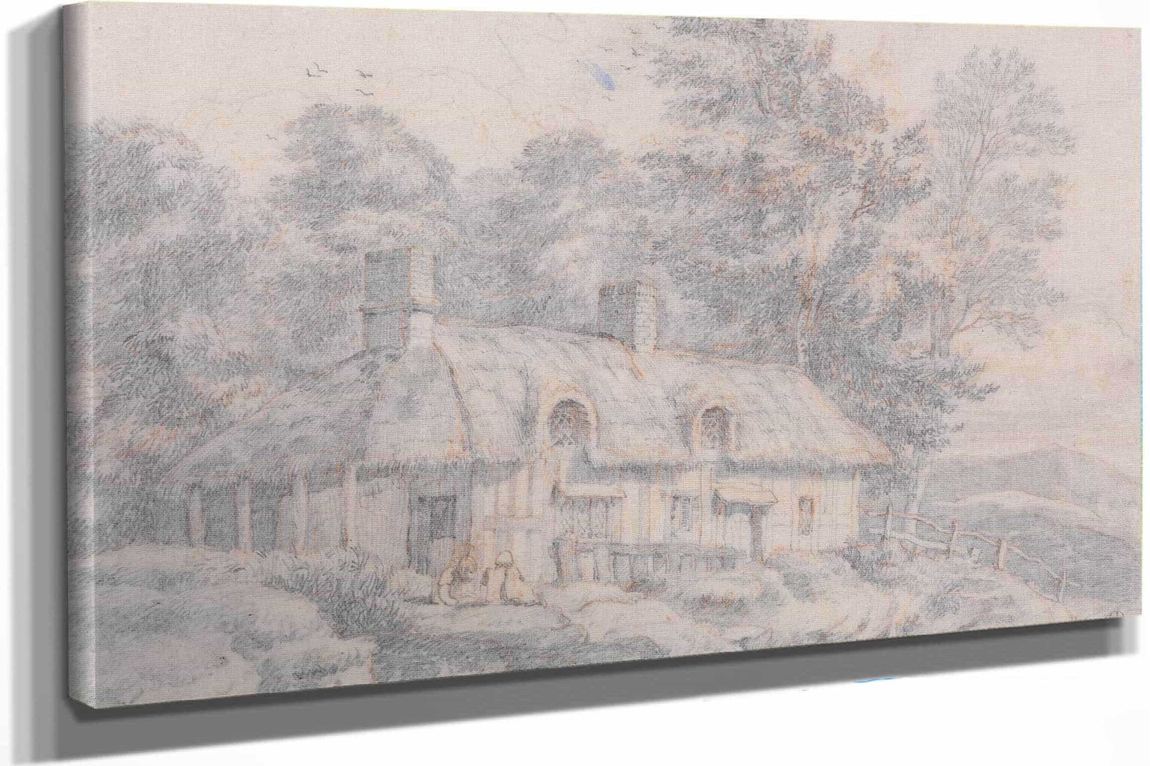 Cottage In Herefordshire Before by David Cox