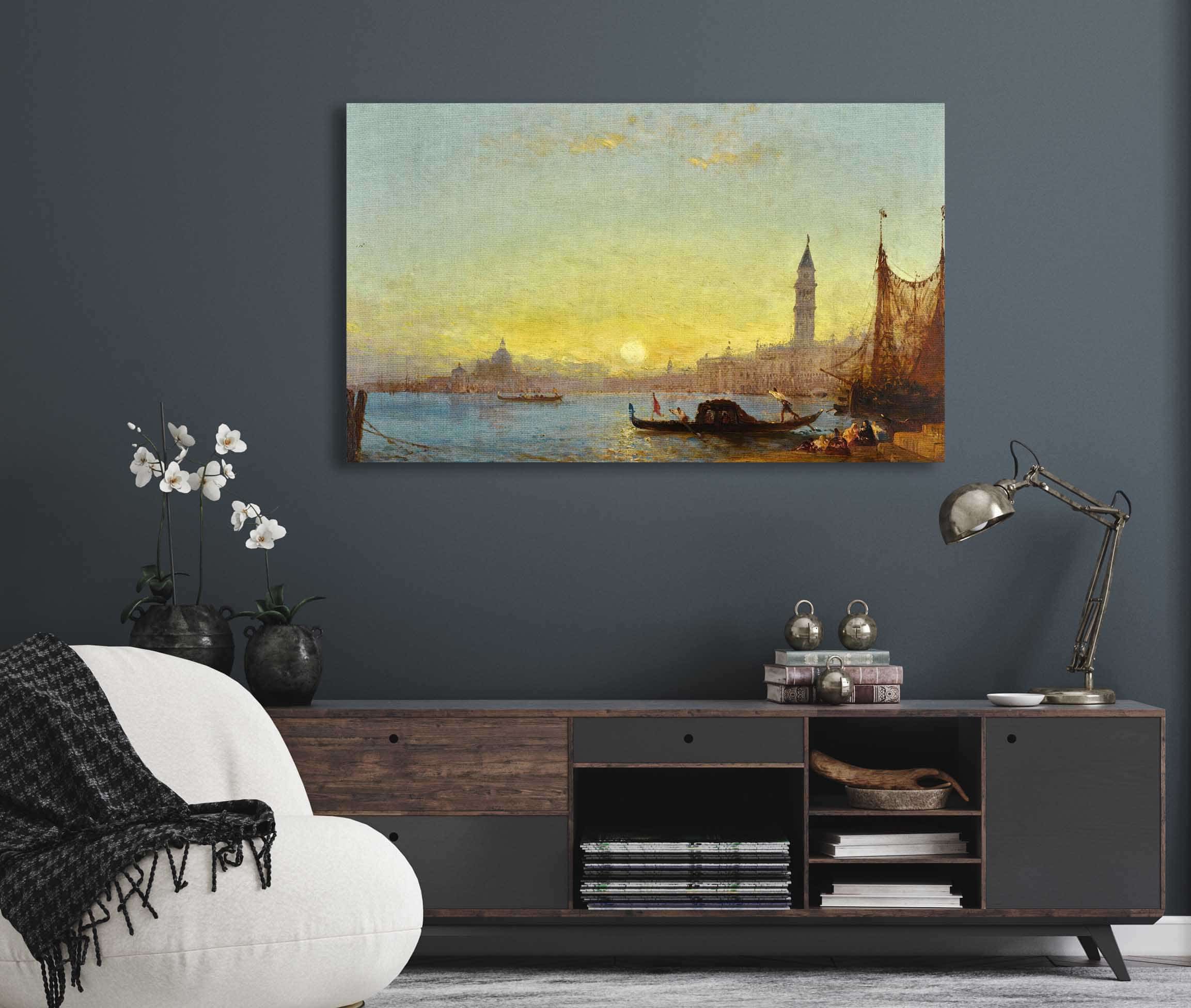 Coucher De Soleil A Venise by Felix Ziem - Image 5