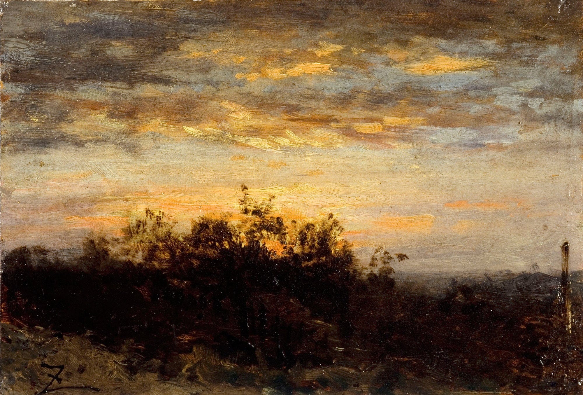 Coucher De Soleil by Felix Ziem - Image 2