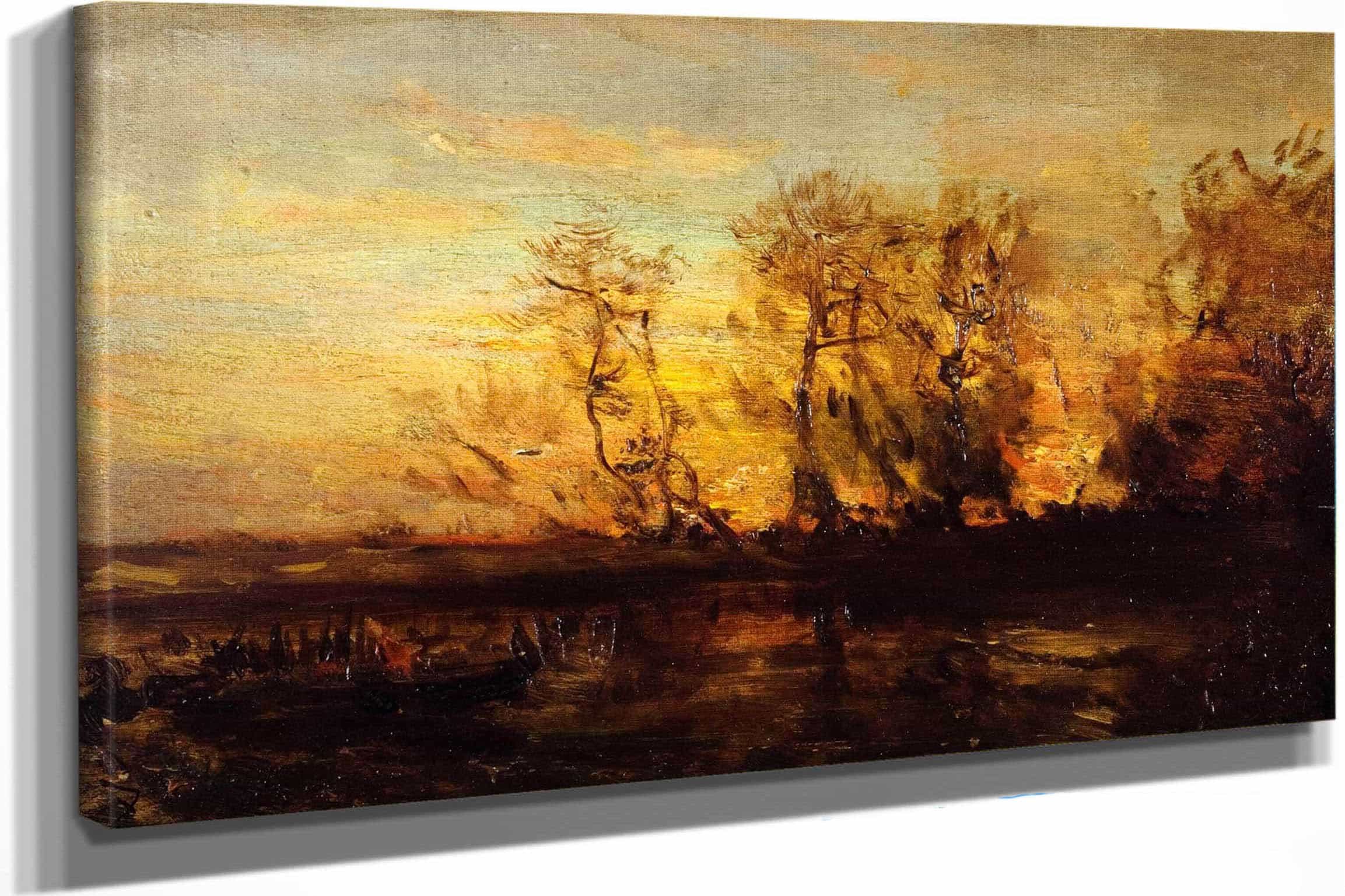 Coucher De Soleil by Felix Ziem - Image 5